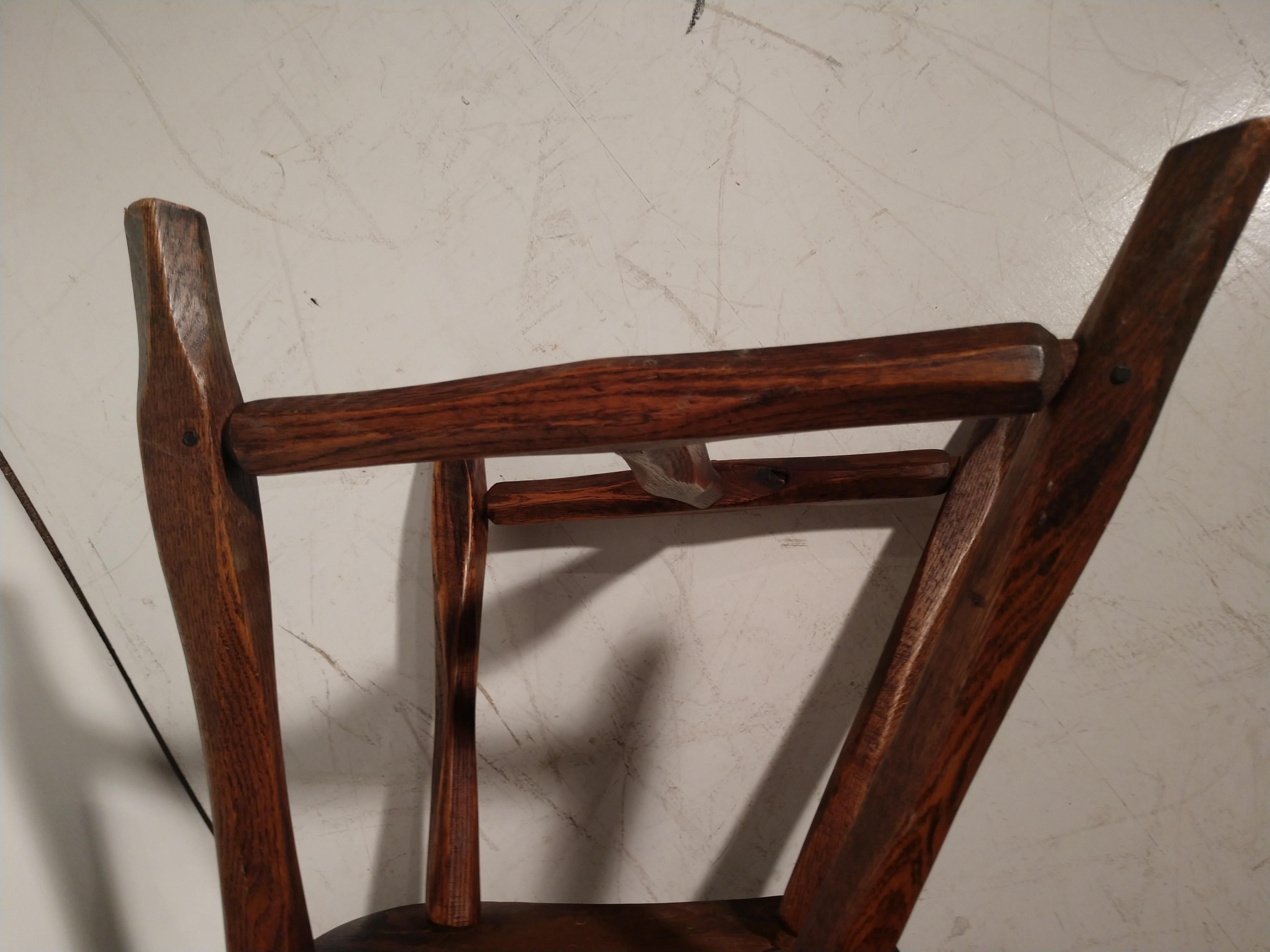 Mid-20th Century Set of 4 Adirondack Camp Style Hickory Windsor Spindle Back Chairs