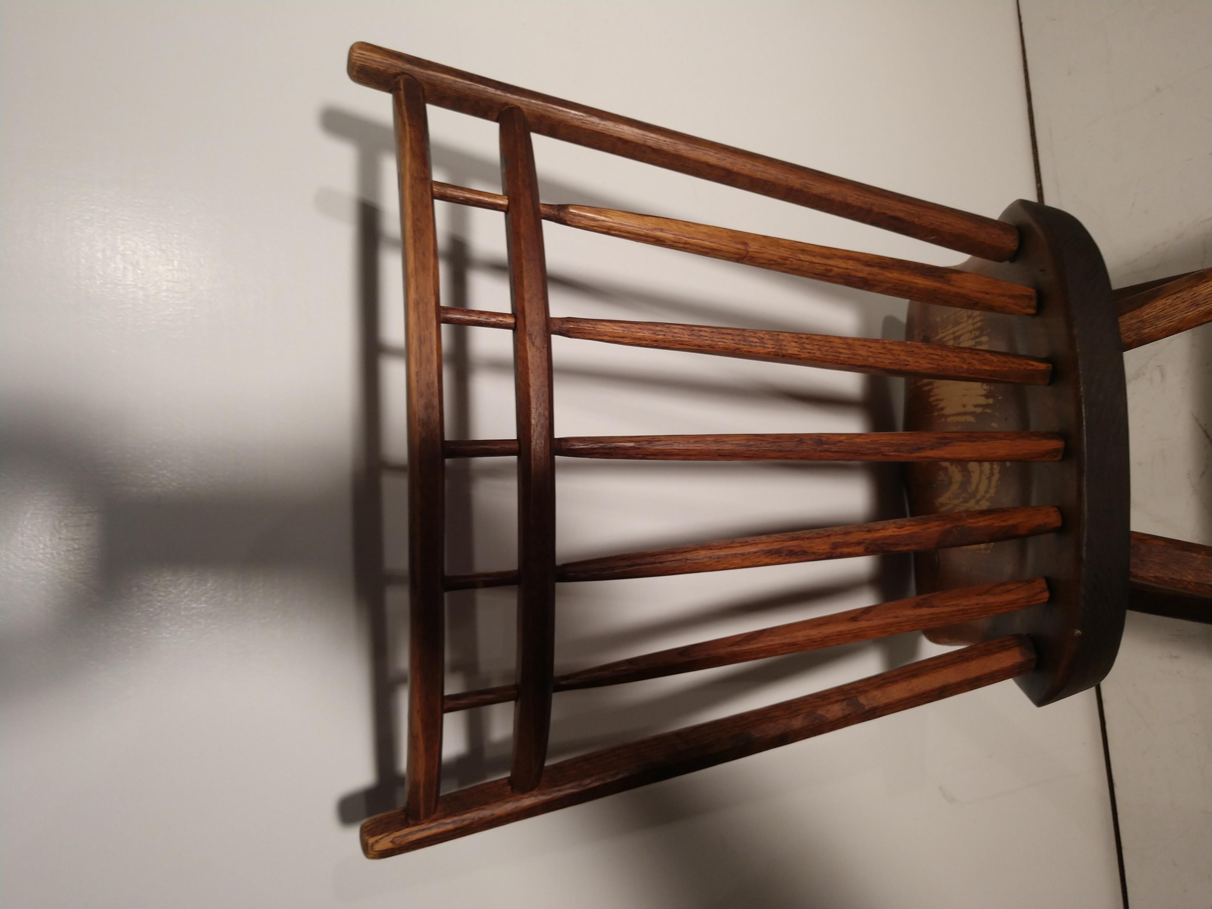 Set of 4 Adirondack Camp Style Hickory Windsor Spindle Back Chairs 2