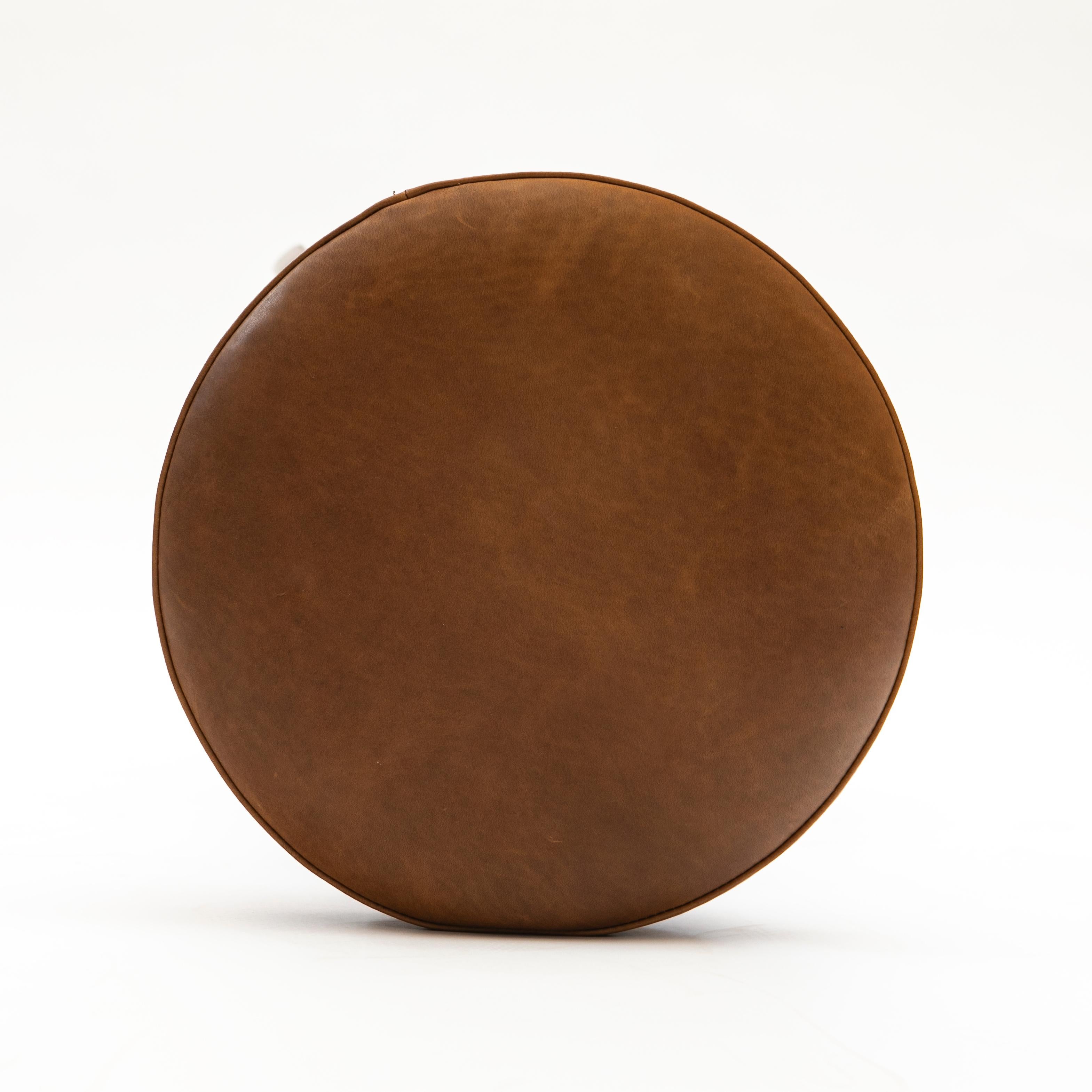 Leather Set of 4 adjustable bar stools - Fritz Hansen For Sale