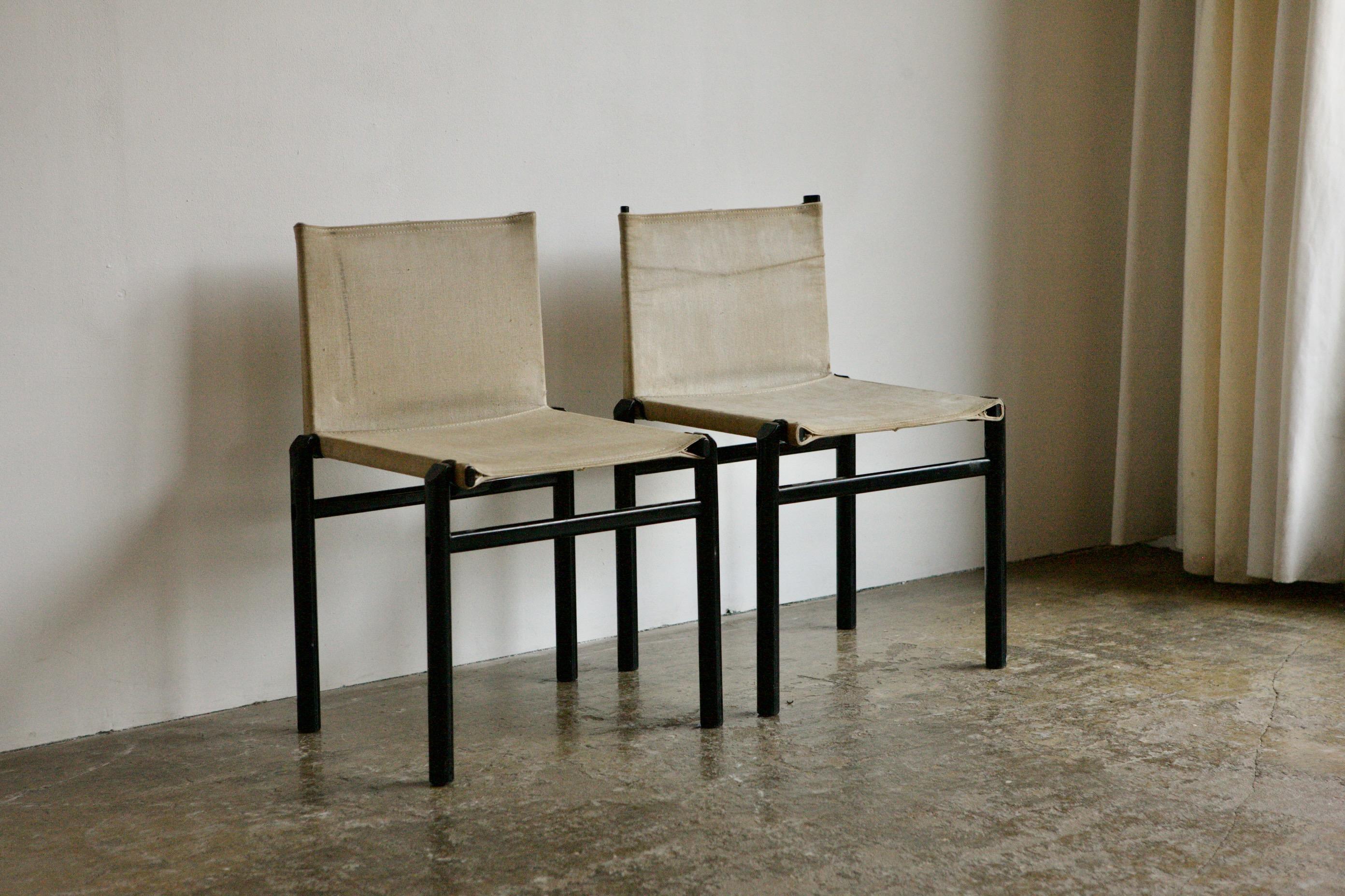Set of 4 Afra and Tobia Scarpa Mastro Chairs for Molenti For Sale 5