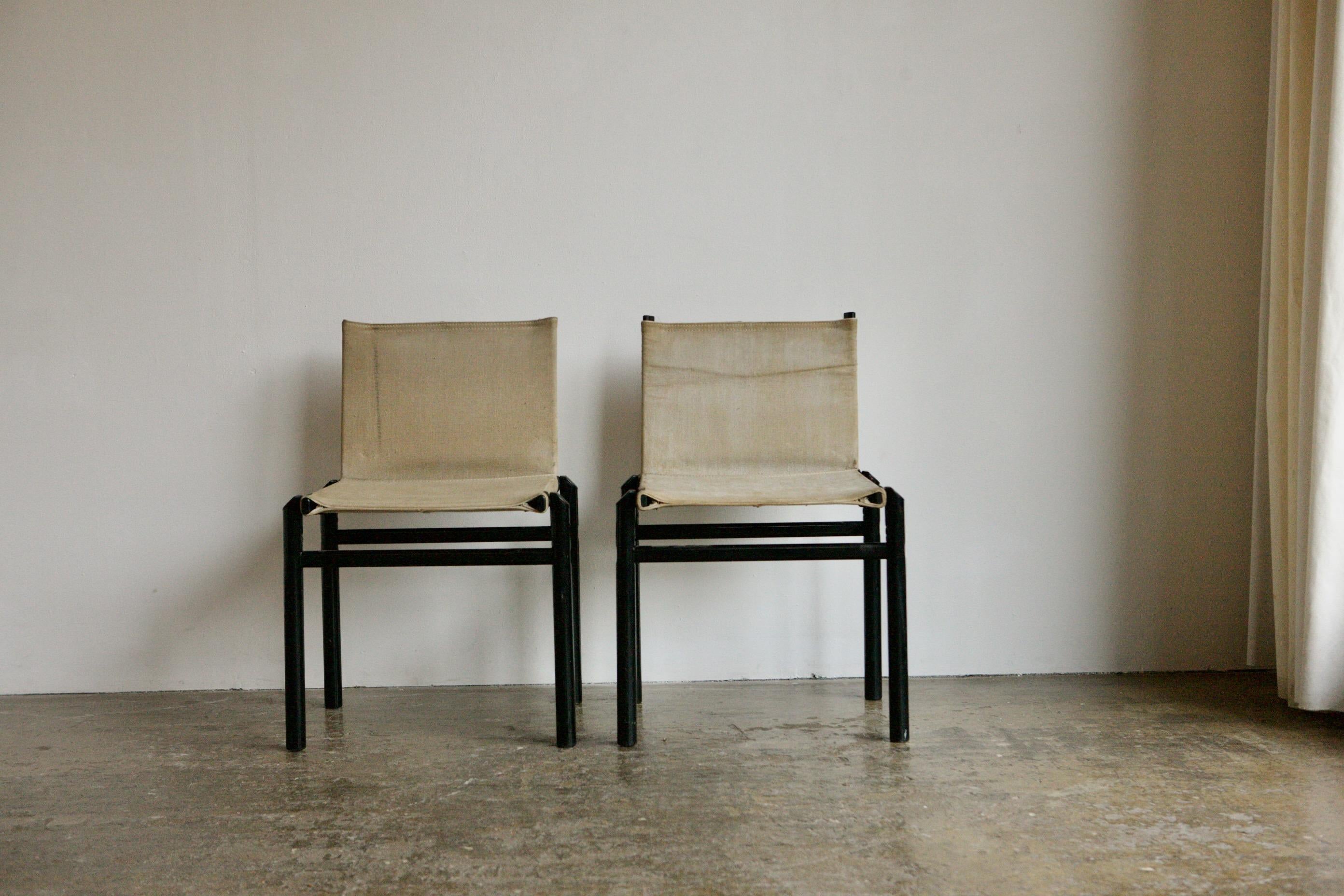 Set of 4 Afra and Tobia Scarpa Mastro Chairs for Molenti 6