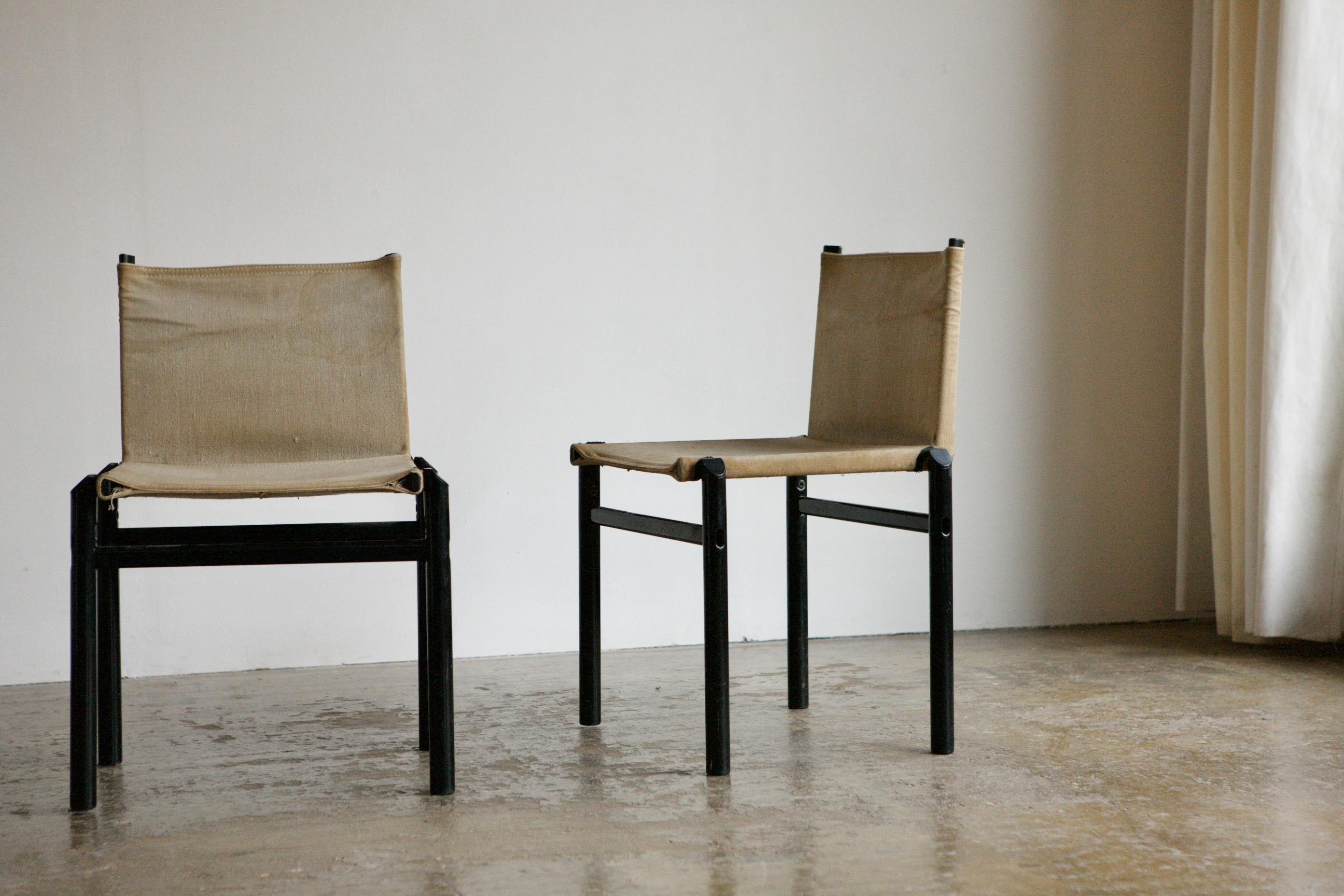 Italian Set of 4 Afra and Tobia Scarpa Mastro Chairs for Molenti For Sale