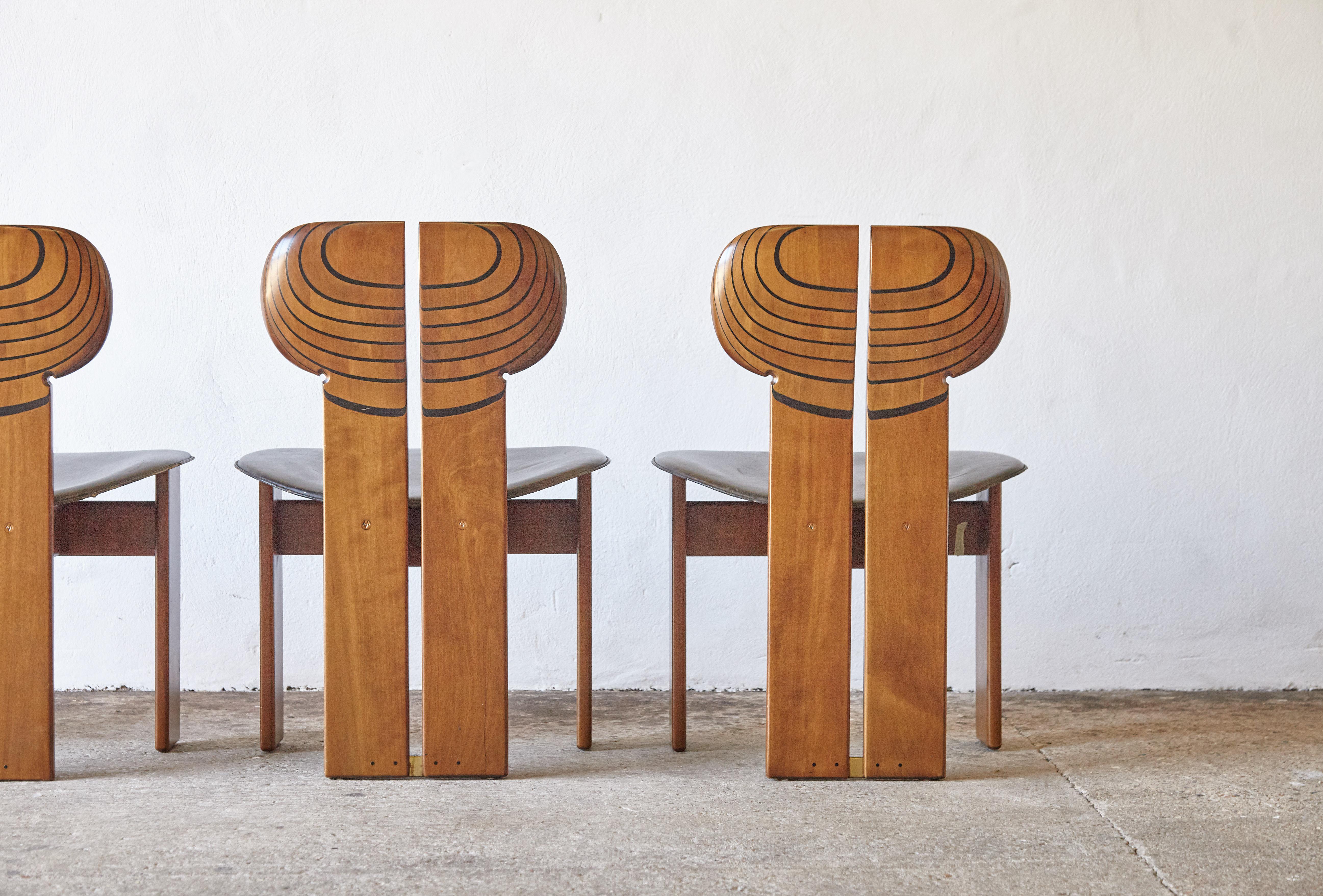 Set of 4 Africa Chairs, Afra & Tobia Scarpa, Maxalto Artona Series, Italy, 1970s 2