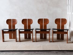 Set of 4 Africa dining chairs by Afra and Tobia Scarpa for Maxalto Artona series