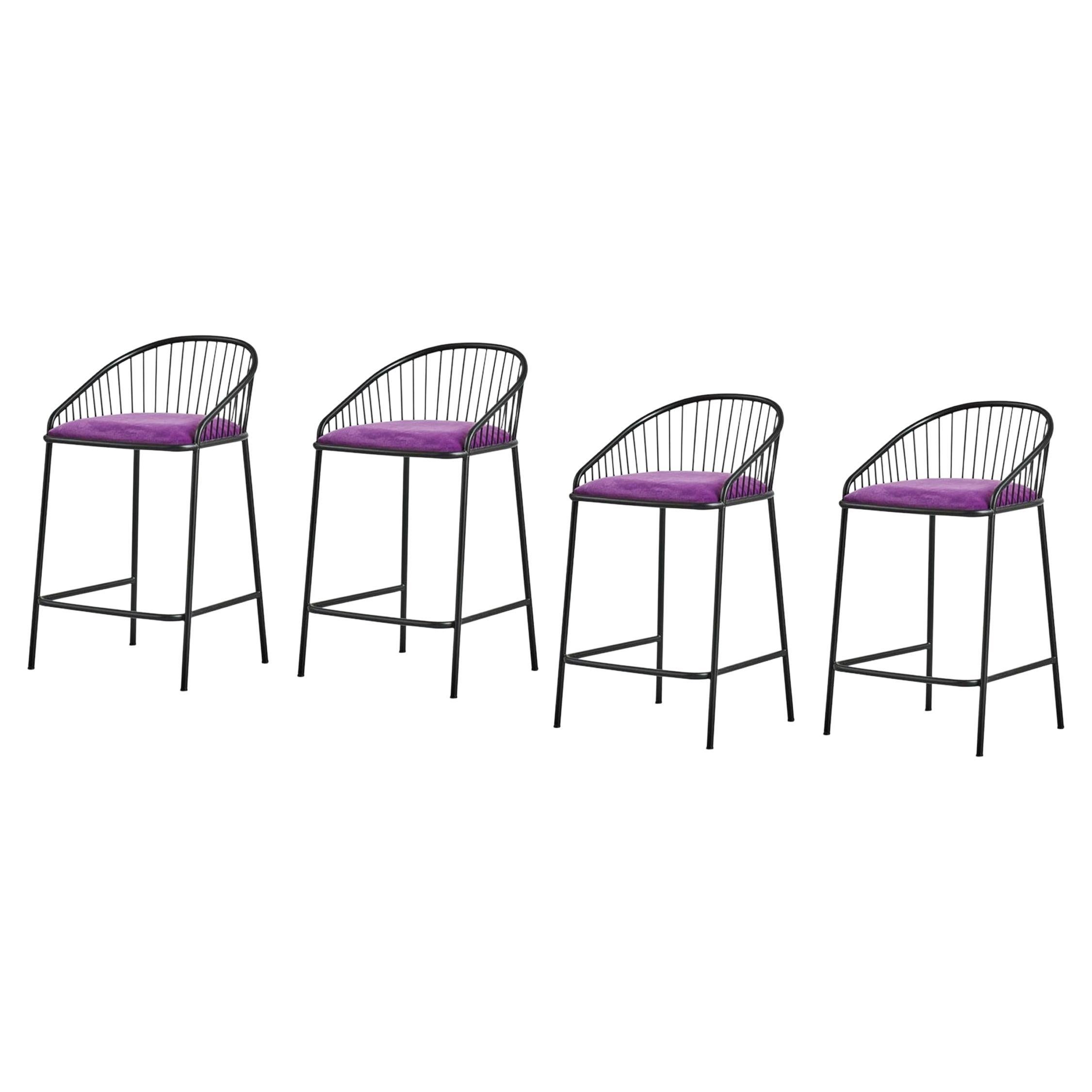Set of 4 Agora Bar Low Stools by Pepe Albargues For Sale