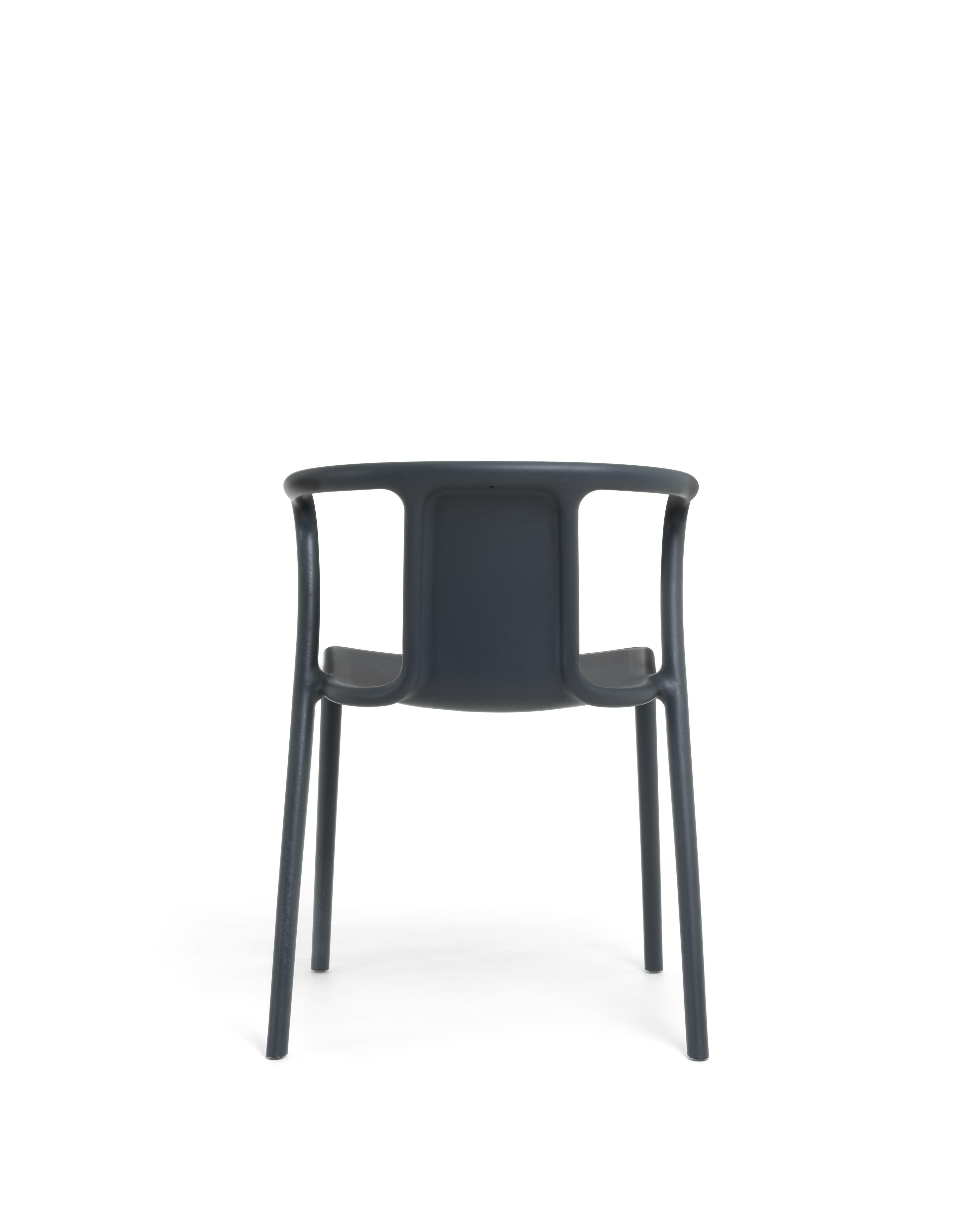 Italian Set of 4 Air Armchair in Grey Antracite by Jasper Morrison  for MAGIS For Sale