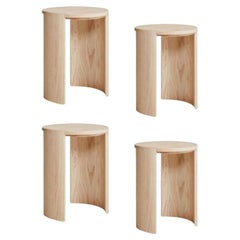 Set of 4, Airisto Side Tables/Stools, Natural Color by Made By Choice