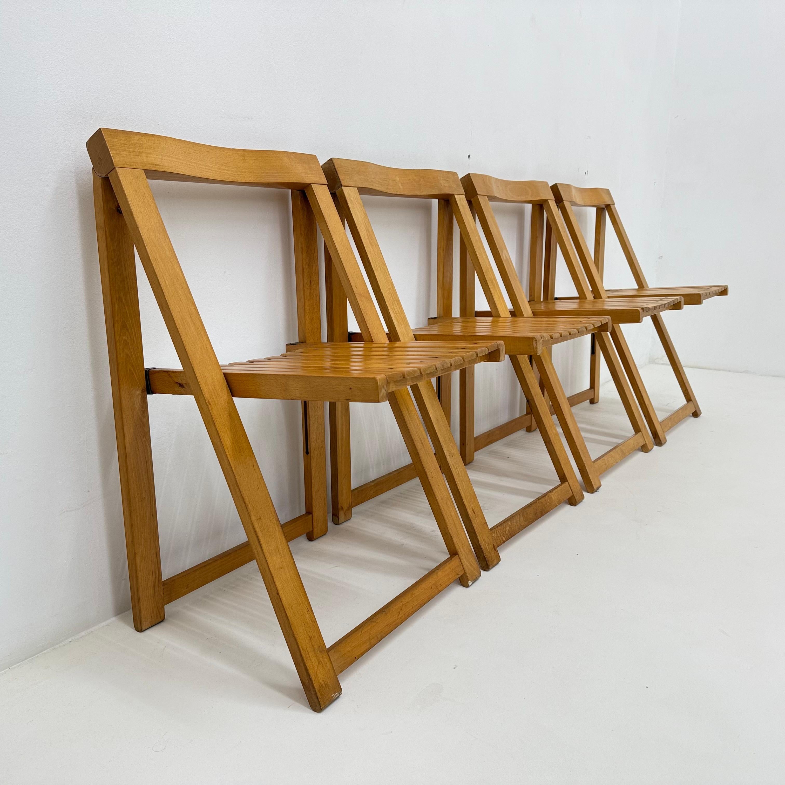 Juego de 4 sillas plegables Aldo Jacober para Alberto Bazzani, años 60 en venta 4