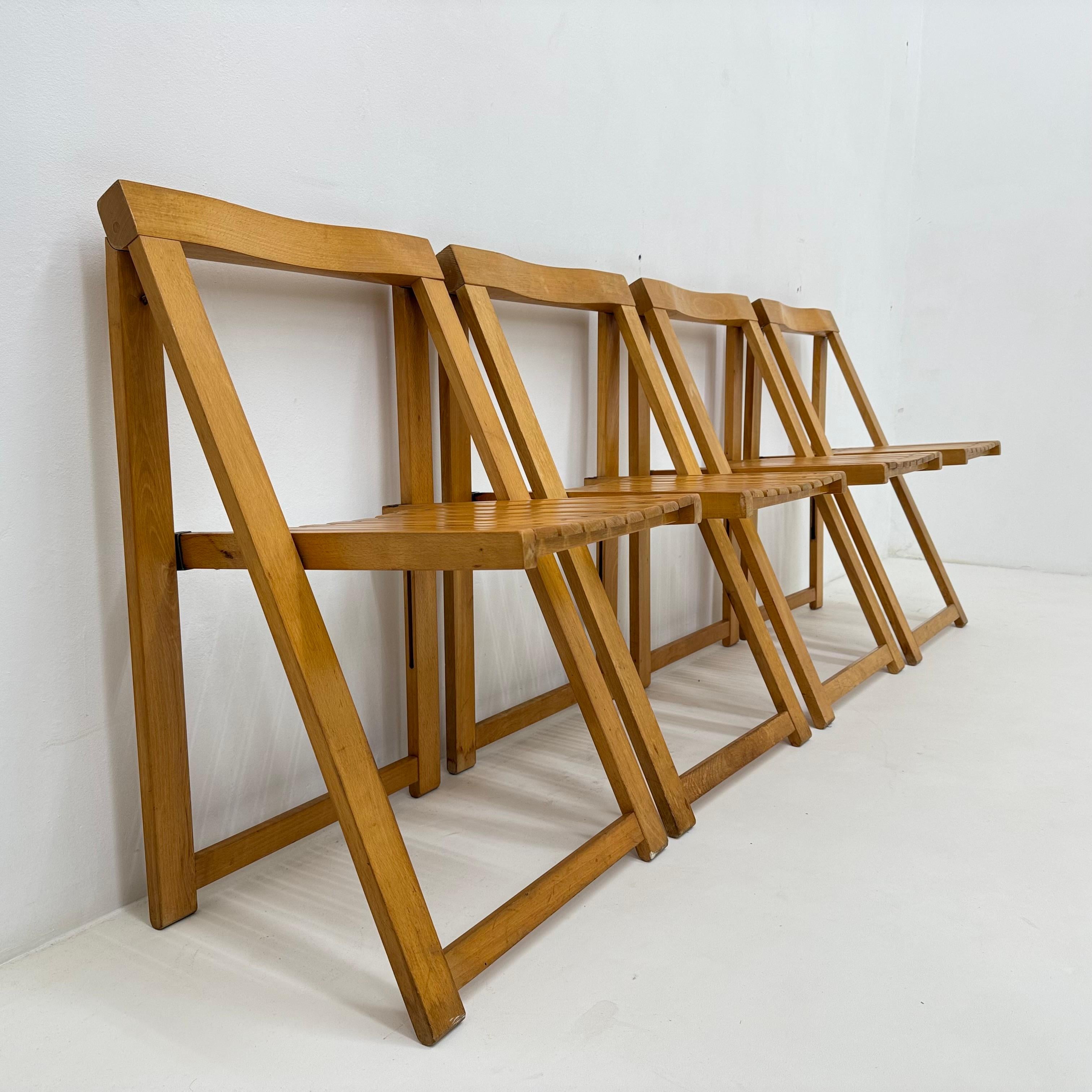 Juego de 4 sillas plegables Aldo Jacober para Alberto Bazzani, años 60 en venta 5