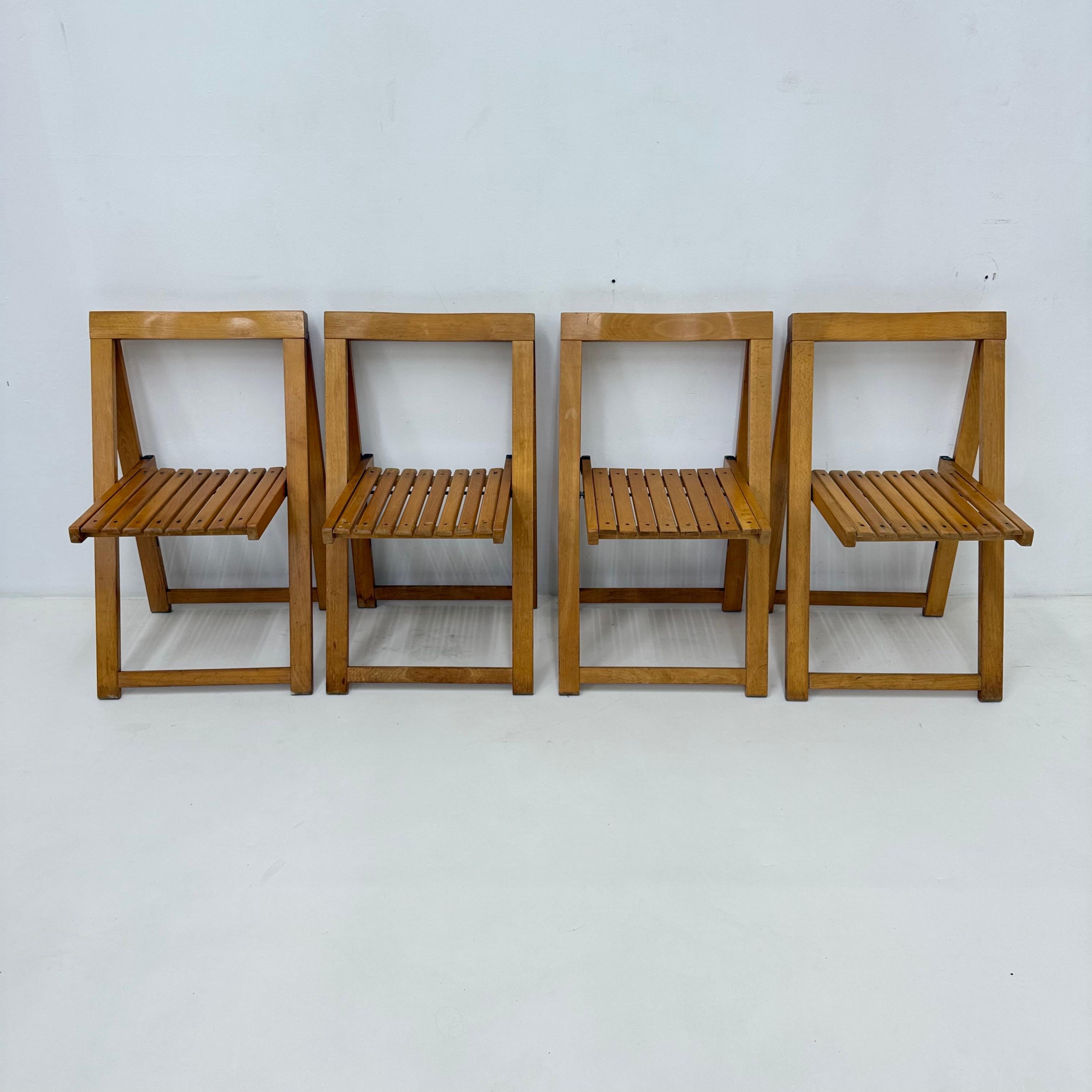 Juego de 4 sillas plegables Aldo Jacober para Alberto Bazzani, años 60 en venta 7