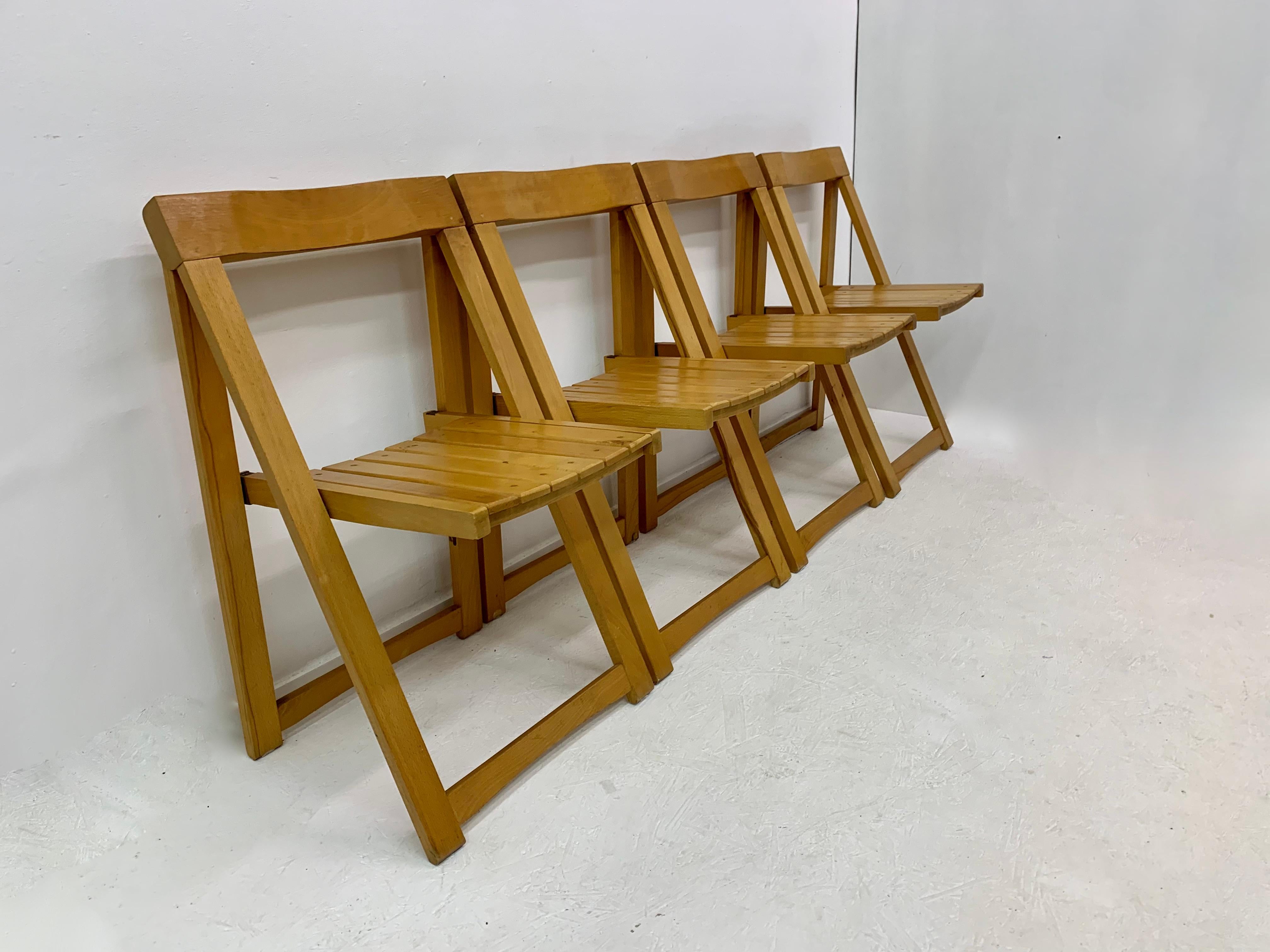 Set of 4 Aldo Jacober for Alberto Bazzani folding chairs, 1960’s For Sale 9