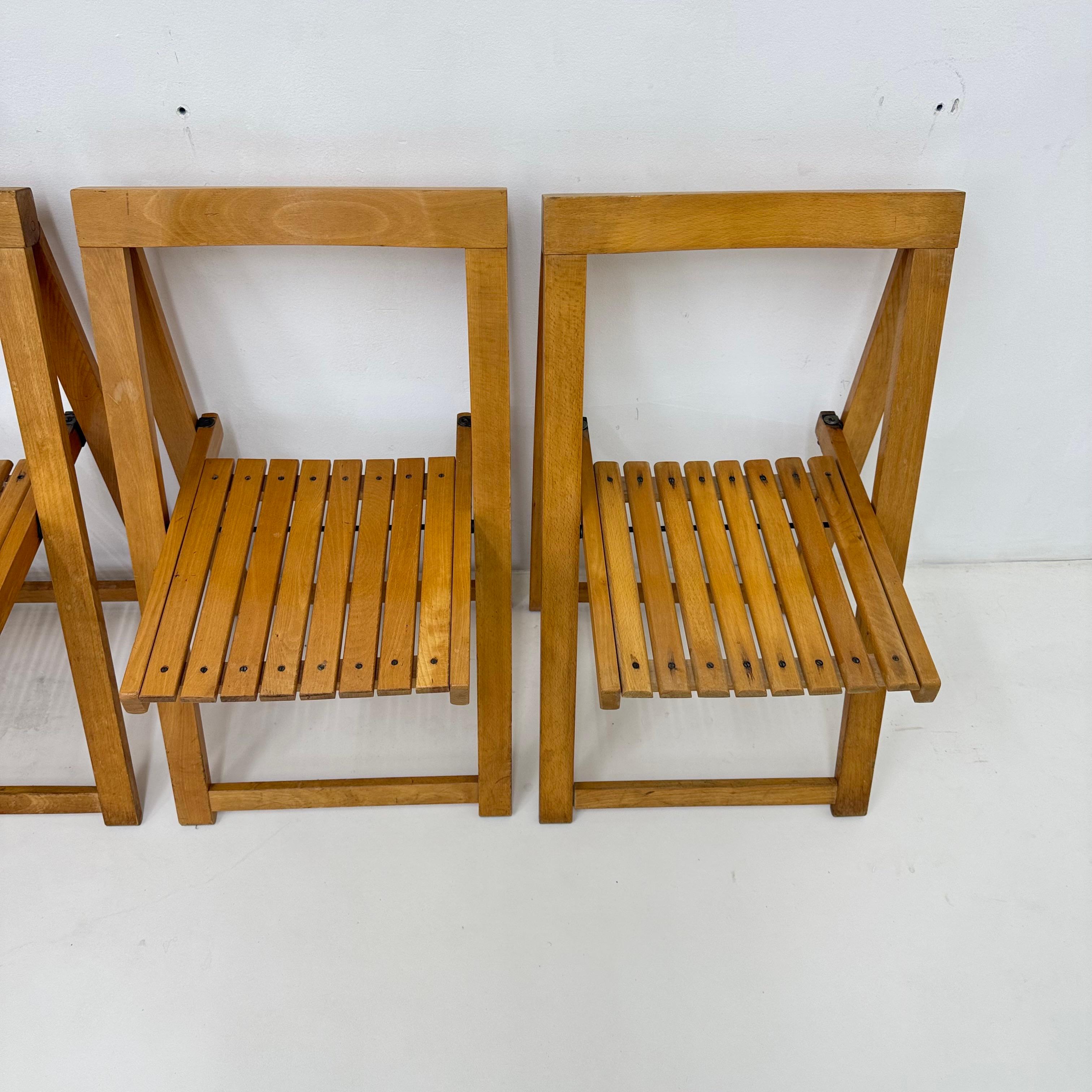 Juego de 4 sillas plegables Aldo Jacober para Alberto Bazzani, años 60 Moderno de mediados de siglo en venta