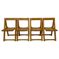 Set of 4 Aldo Jacober for Alberto Bazzani folding chairs, 1960’s