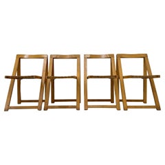Set of 4 Aldo Jacober for Alberto Bazzani folding chairs, 1960’s