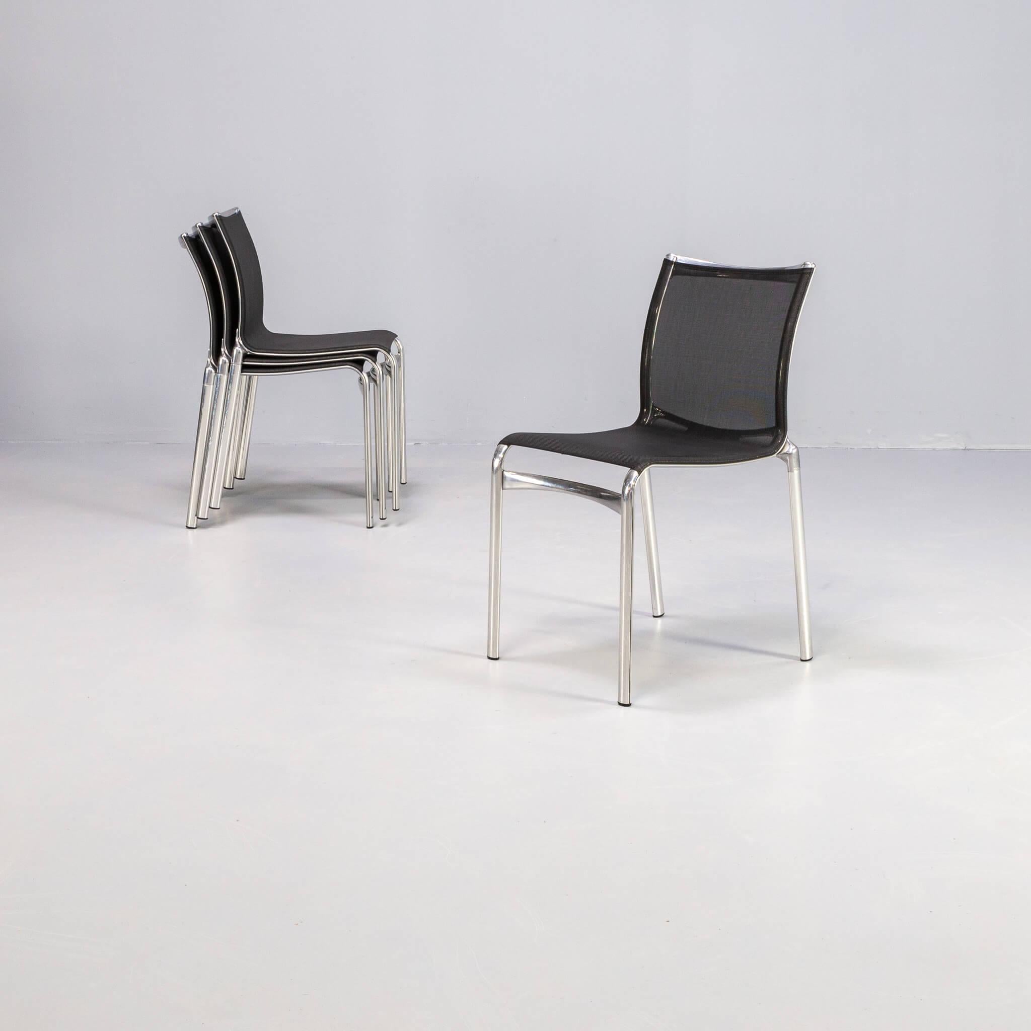 Lot de 4 chaises Alias Highframe 40 d'Alberto Meda en aluminium et Netwave Bon état à Oud Beijerland, NL