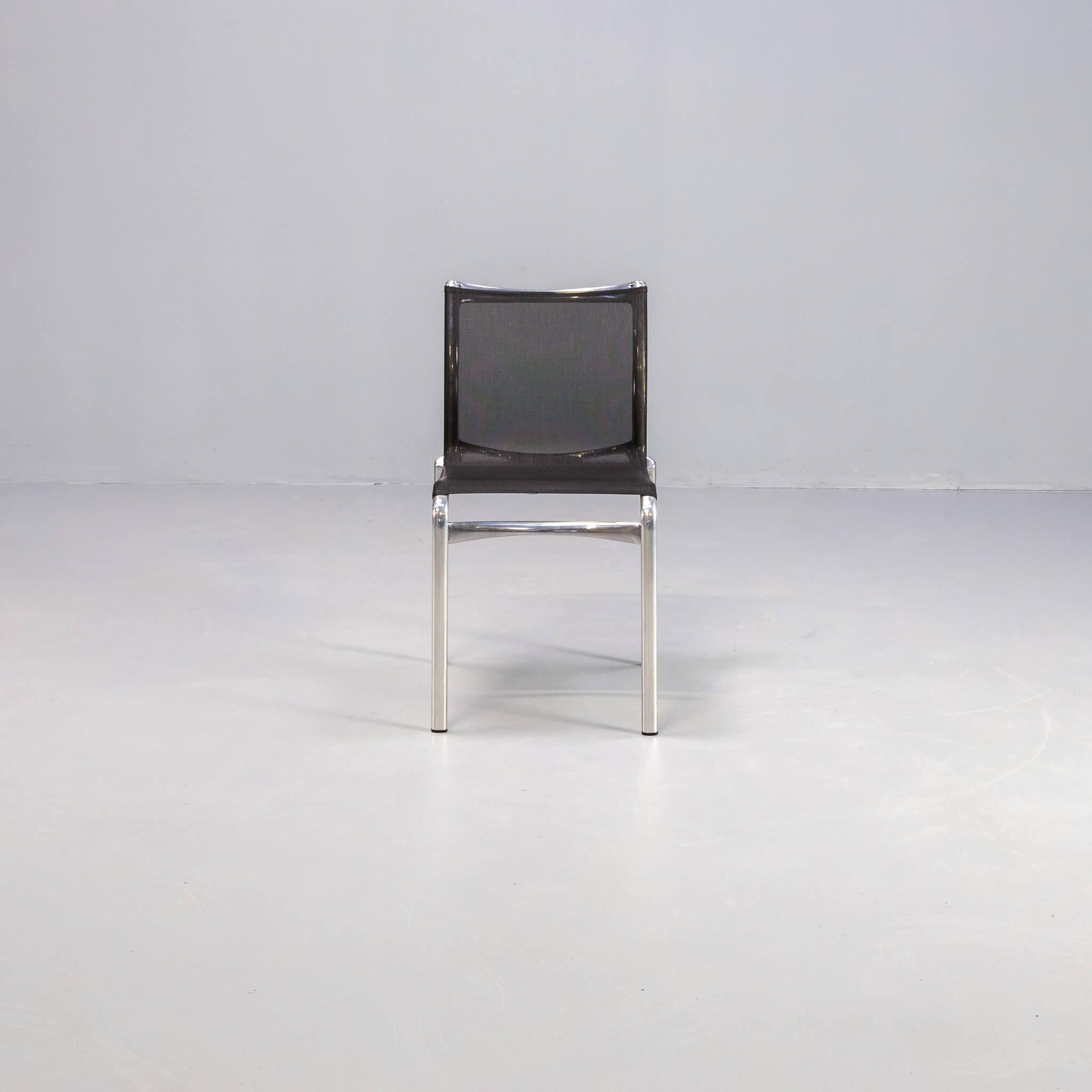 Aluminium Lot de 4 chaises Alias Highframe 40 d'Alberto Meda en aluminium et Netwave