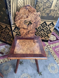 Set of 4 Alsatian chairs in elm burl