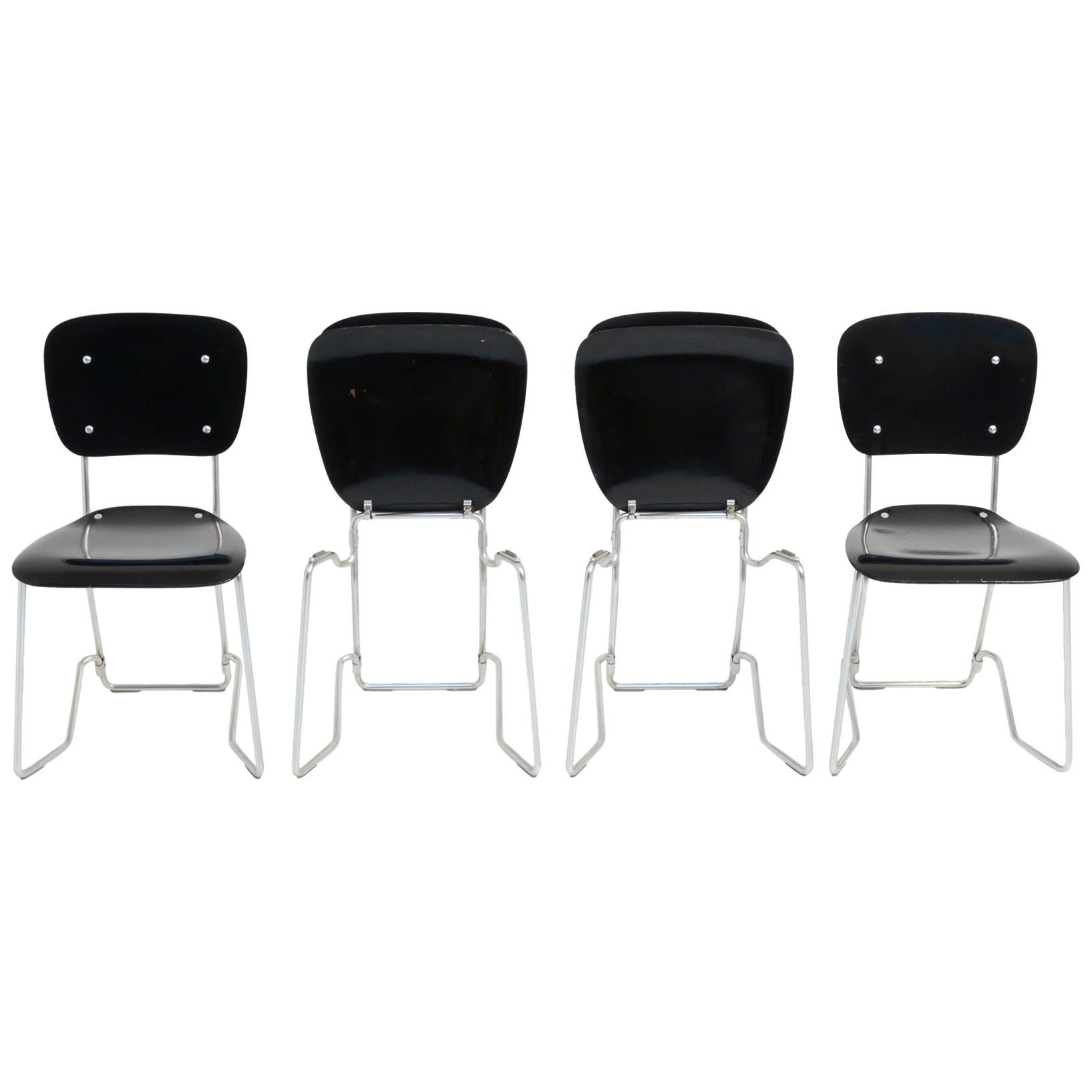 Set of 4 Alu-Flex Chairs by Armin Wirth
