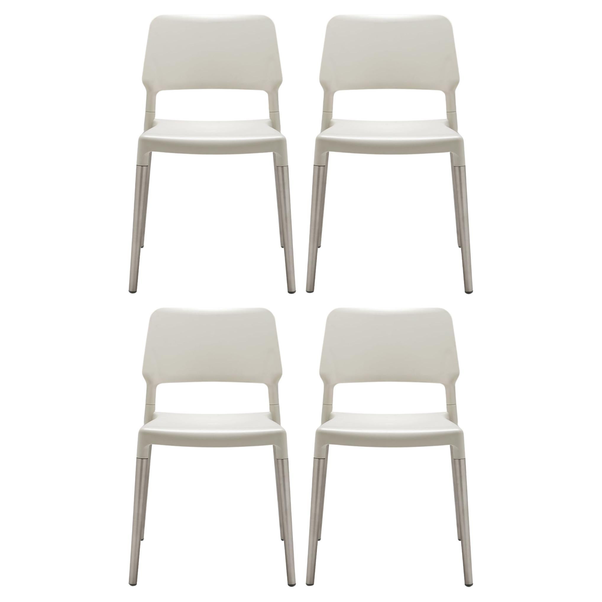 Satz von 4 Belloch-Esszimmerstühlen aus Aluminium von Lagranja Design im Angebot