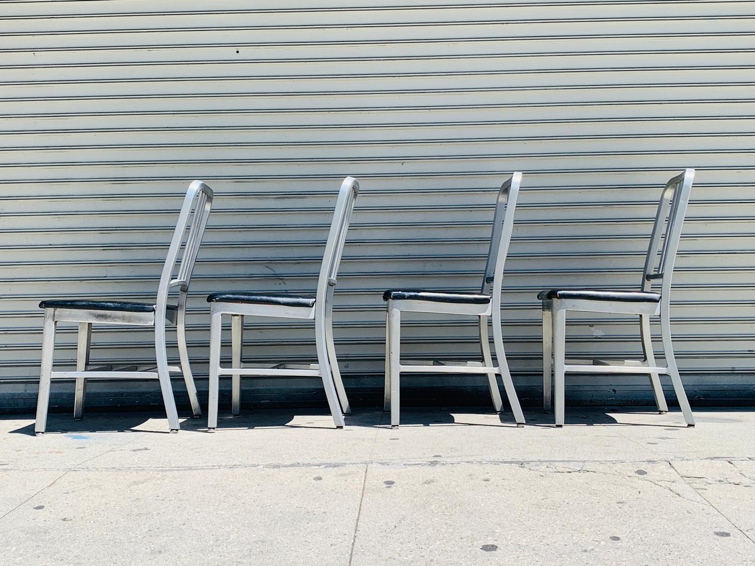 Set of 4 Aluminum Chairs by Goodform 3