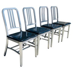 Vintage Set of 4 Aluminum Chairs by Goodform