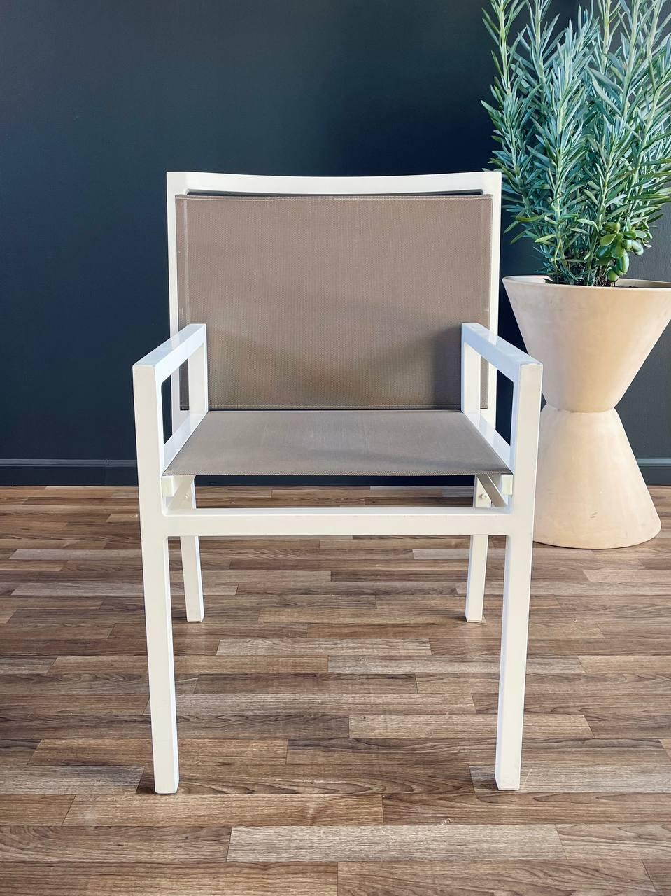 Set of 4 Aluminum Patio Chairs by Janus et Cie 1
