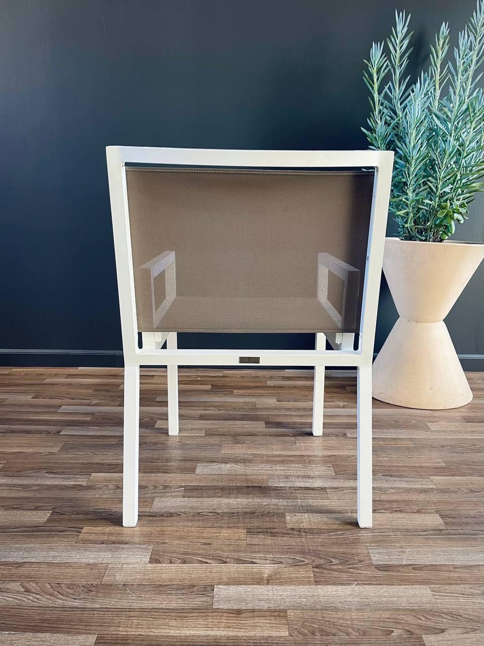 Set of 4 Aluminum Patio Chairs by Janus et Cie 2