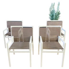 Set of 4 Aluminum Patio Chairs by Janus et Cie