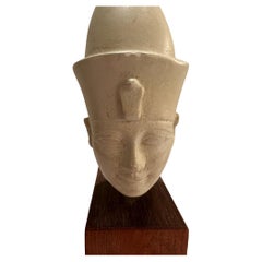 Ensemble de 4 reproductions du musée Alva représentant des bustes de l'Égypte ancienne