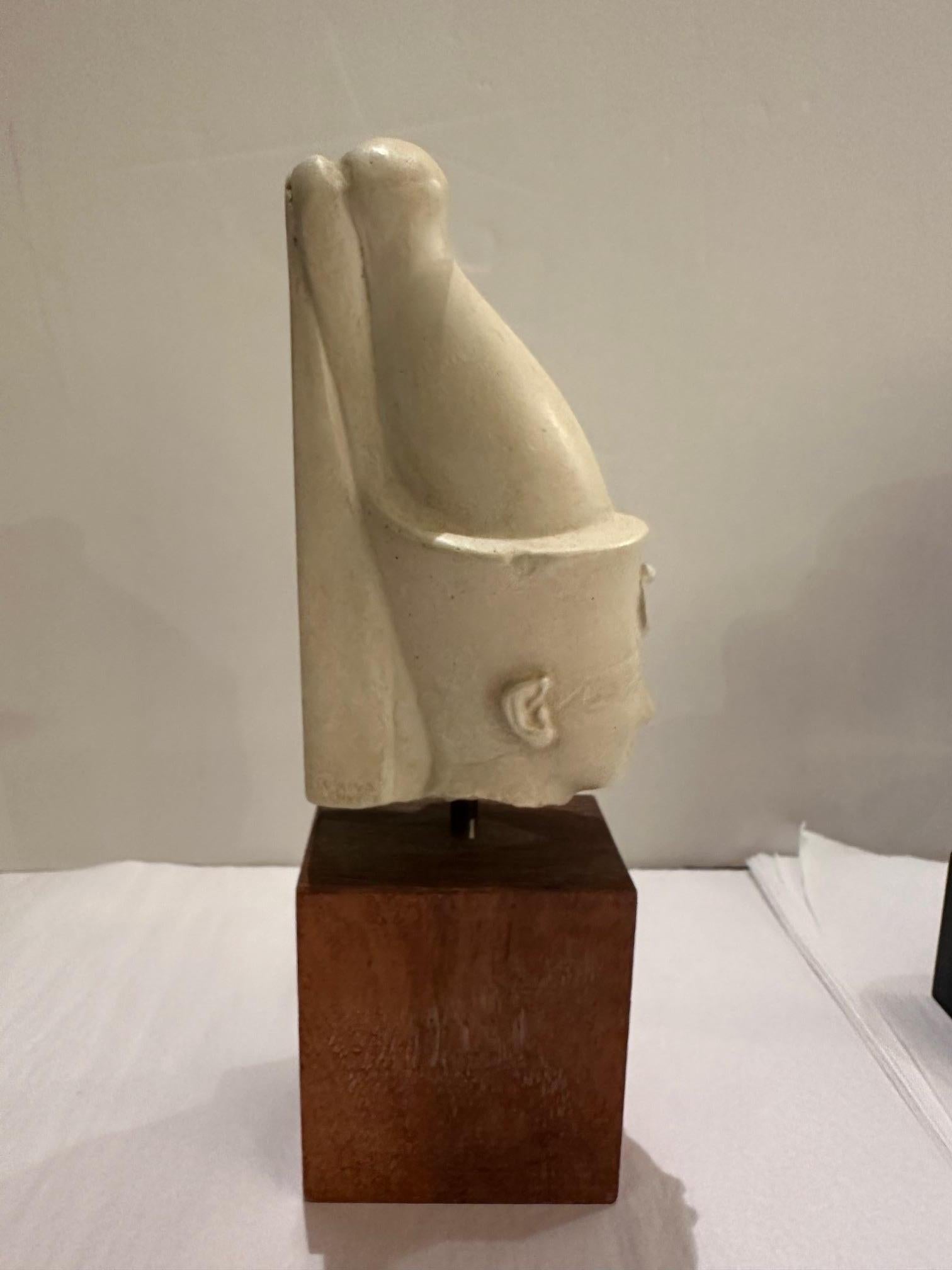 Juego de 4 Reproducciones de Bustos del Antiguo Egipto del Museo Alva Egipcio en venta