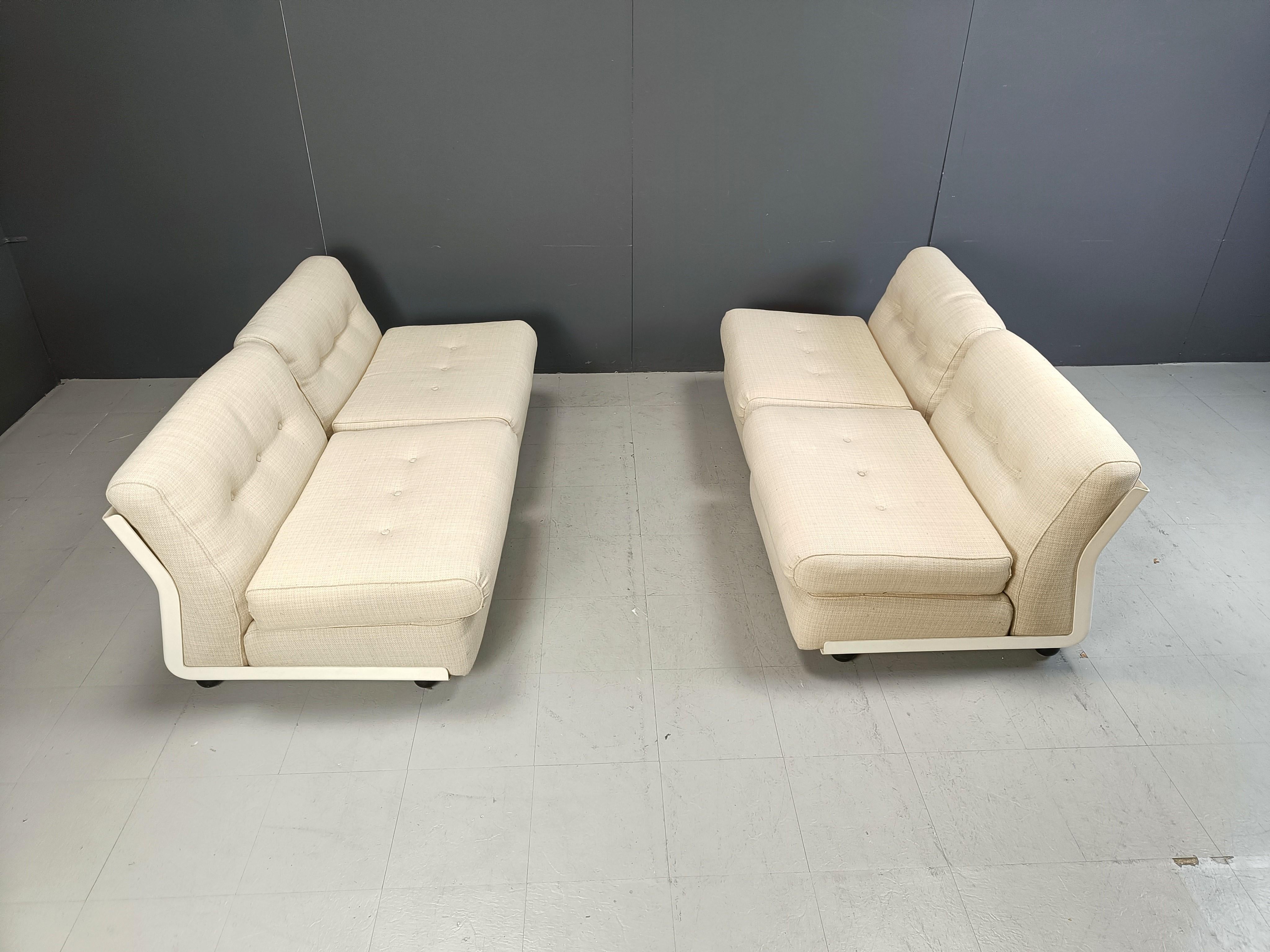 Space Age Set of 4 Amanta sofas by Mario Bellini for C&B Italia, 1970s