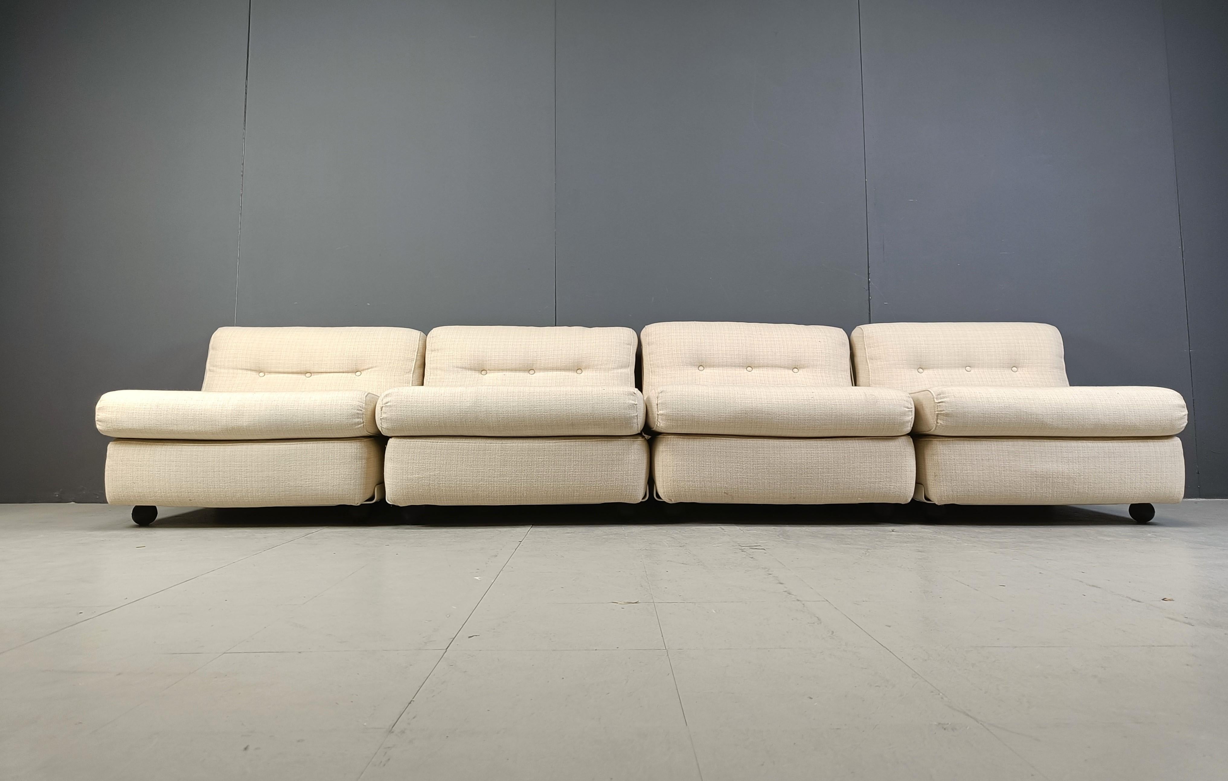 Set of 4 Amanta sofas by Mario Bellini for C&B Italia, 1970s 2