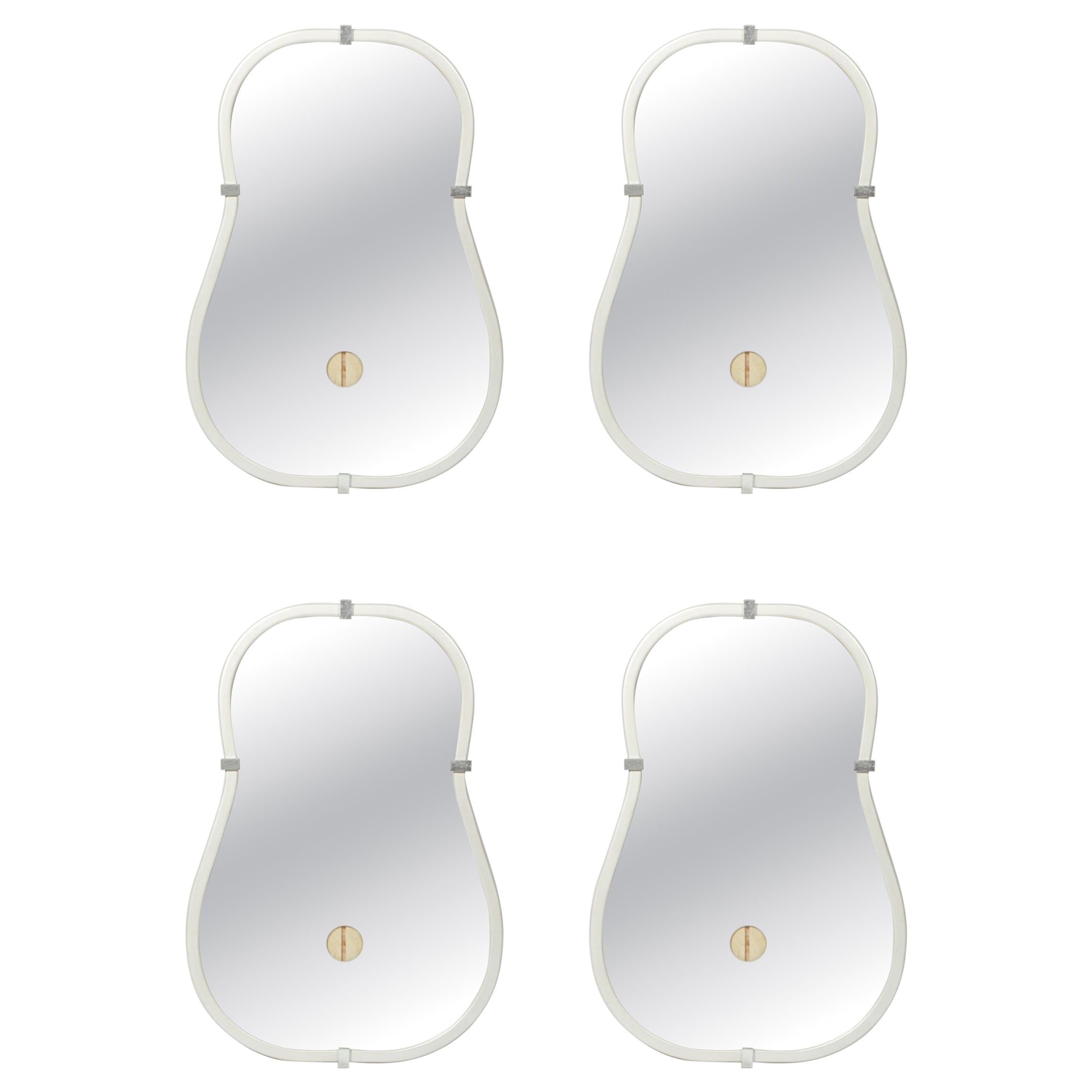 Set of 4 American Mid-Century Donghia Inspired Anjou Mirror For Sale