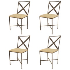 Ensemble de 4 chaises américaines du milieu du siècle en acier