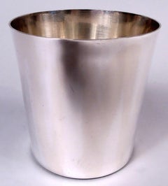 Set of 4 American Midcentury Modern Sterling Silver Tumblers