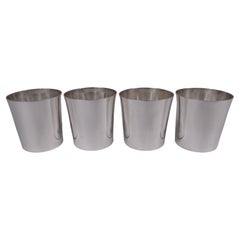 Lot de 4 gobelets en argent sterling de style The Modernity