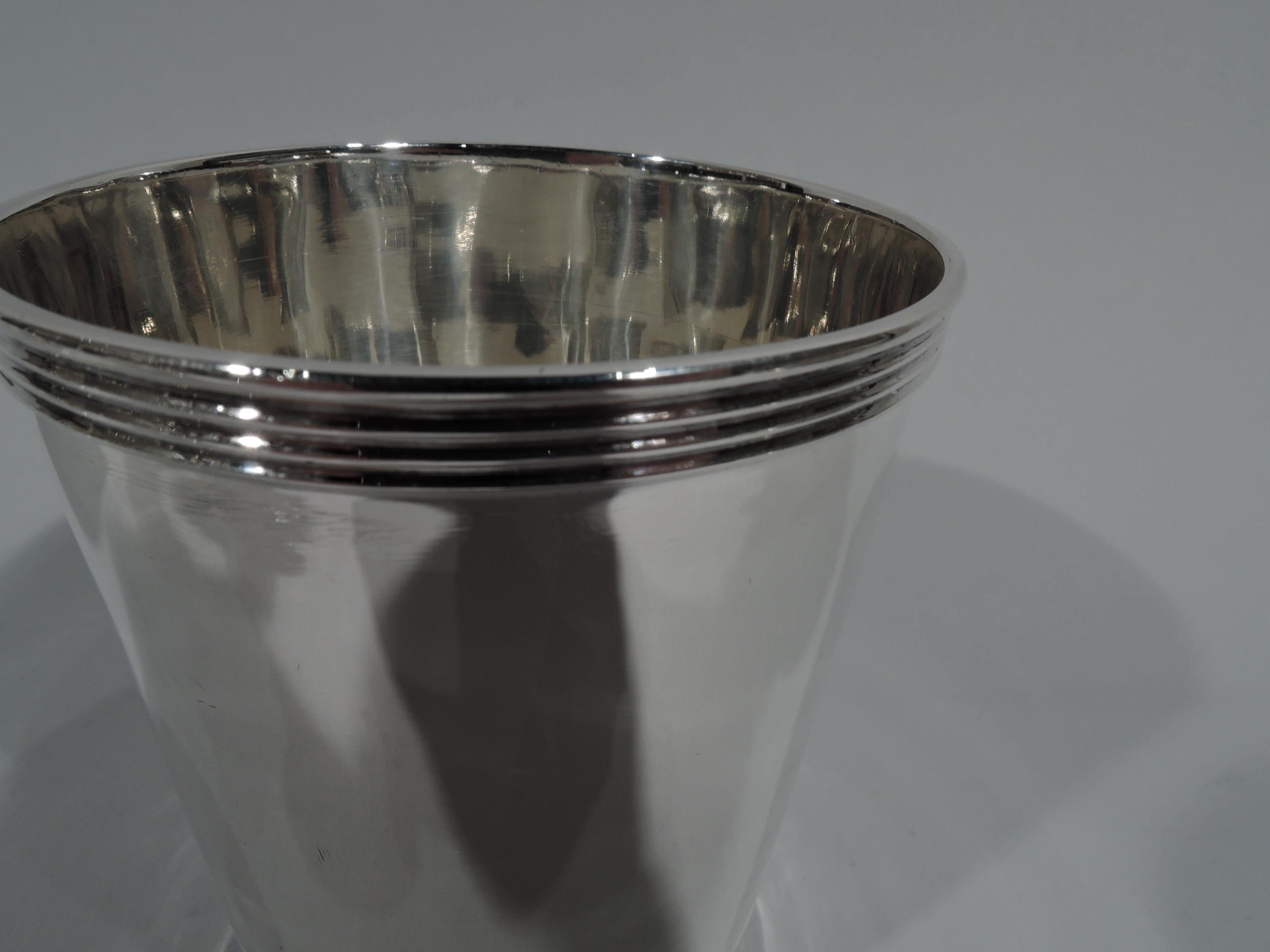 Set of 4 American Sterling Silver Mint Julep Cups by Frank W. Smith In Good Condition In New York, NY