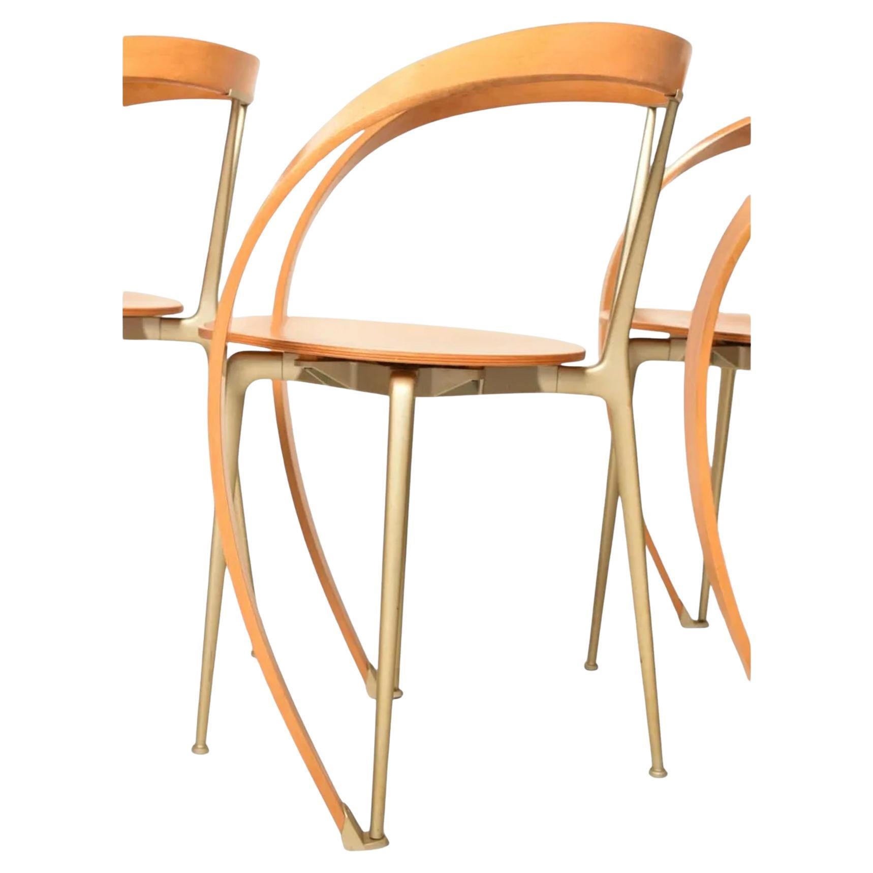Italian Set of 4 Andrea Branzi Revers Chairs by Cassina Made in Italy circa 1990s