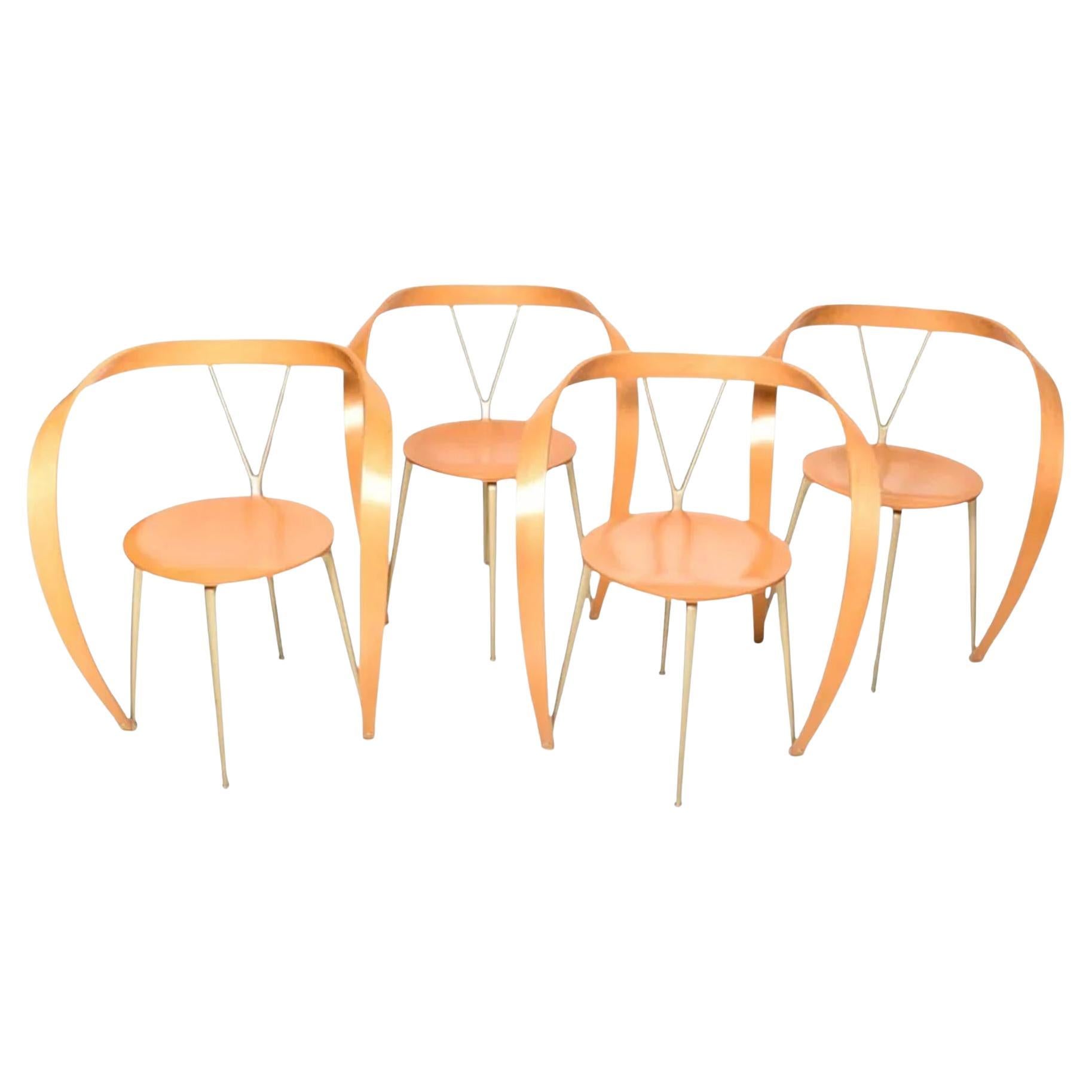 Set of 4 Andrea Branzi Revers Chairs by Cassina Made in Italy circa 1990s