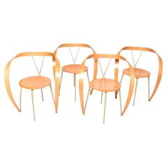 Set of 4 Andrea Branzi Revers Chairs by Cassina Made in Italy circa 1990s