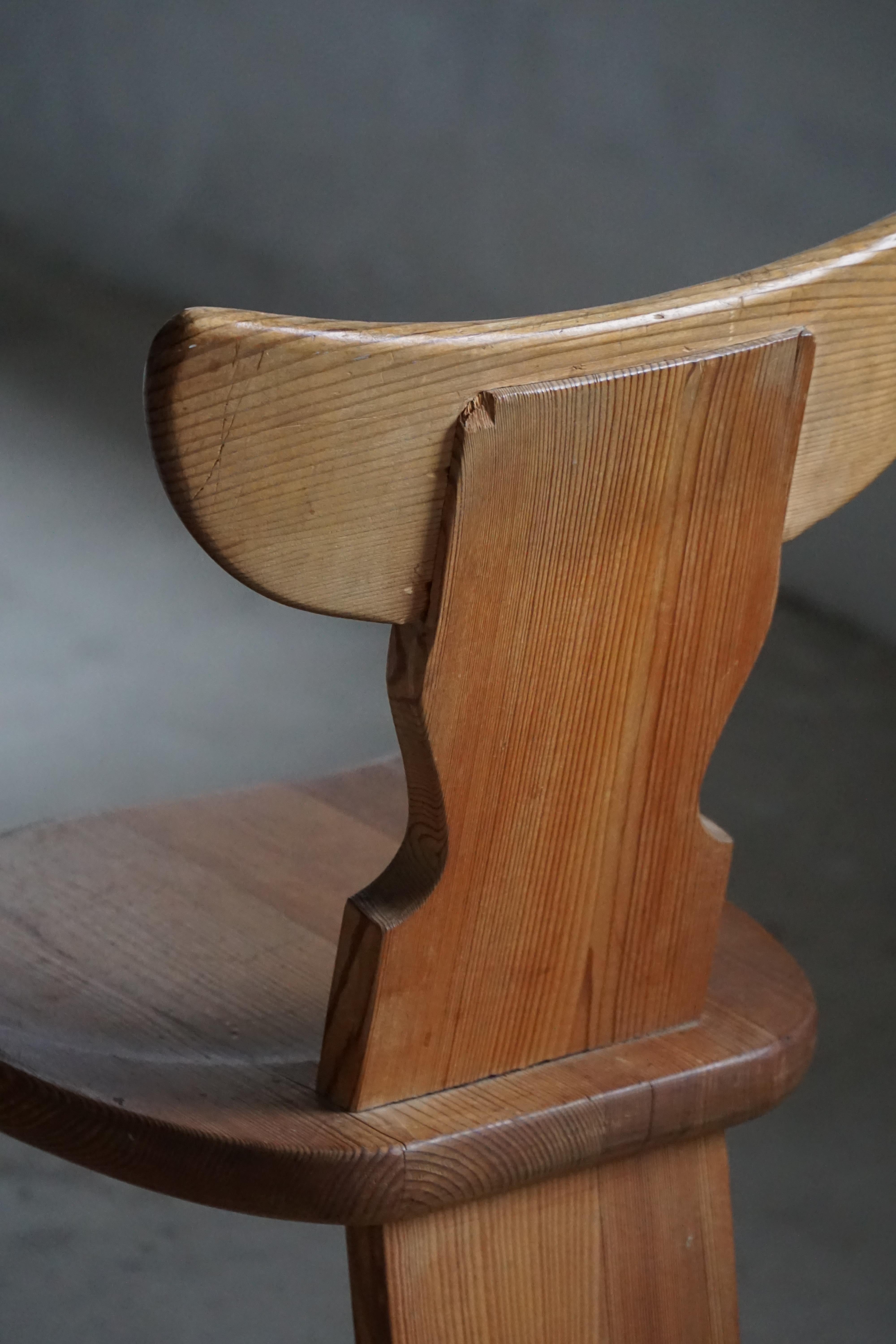 Ensemble de 4 chaises de salle à manger en pin 'Ängåsen' par Ferdinand Lundquist, Suède, années 1940 en vente 6