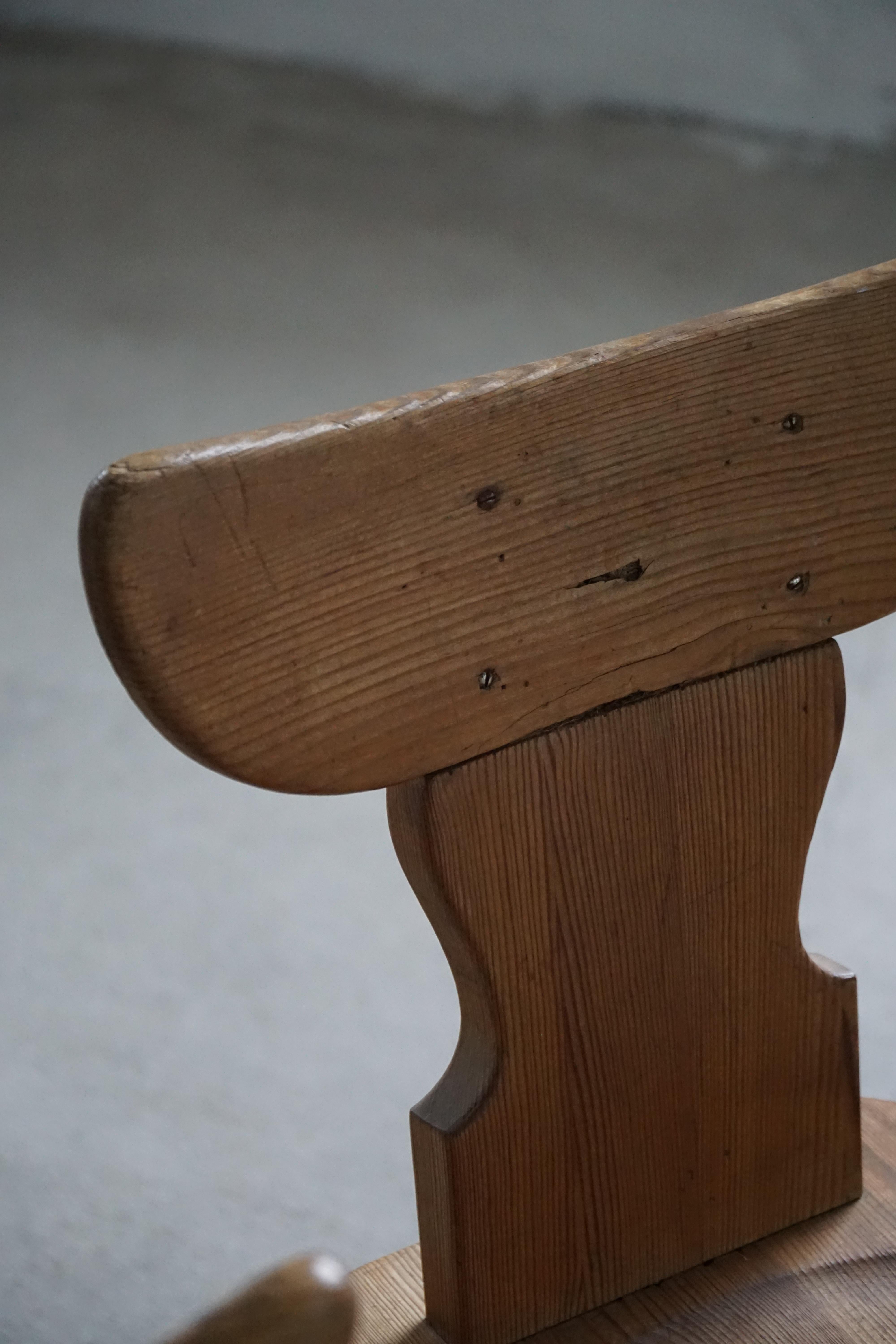 Ensemble de 4 chaises de salle à manger en pin 'Ängåsen' par Ferdinand Lundquist, Suède, années 1940 en vente 11