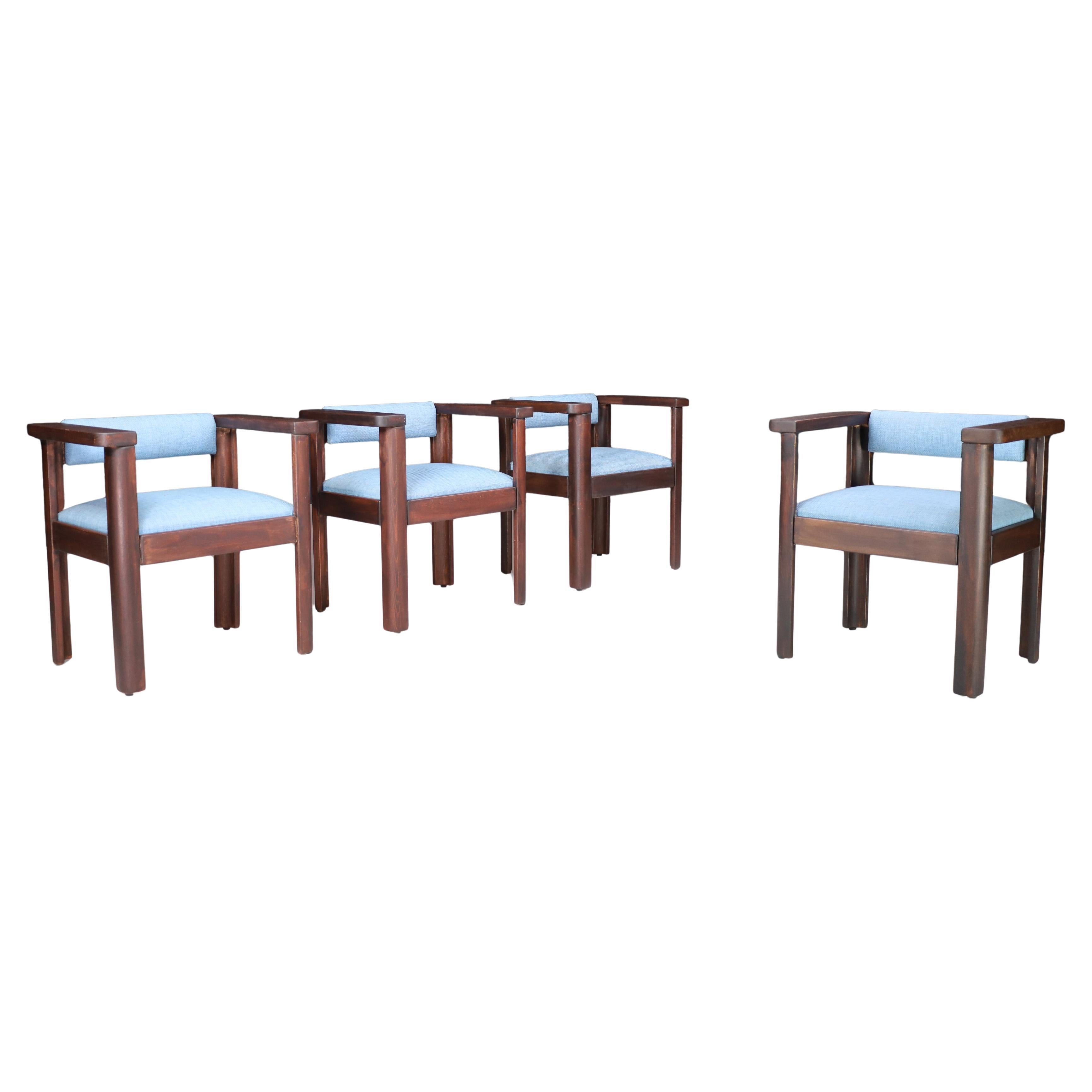 Set of 4 Angelo Mangiarotti “Idlor” Armchairs for Lorenzon, 1960s