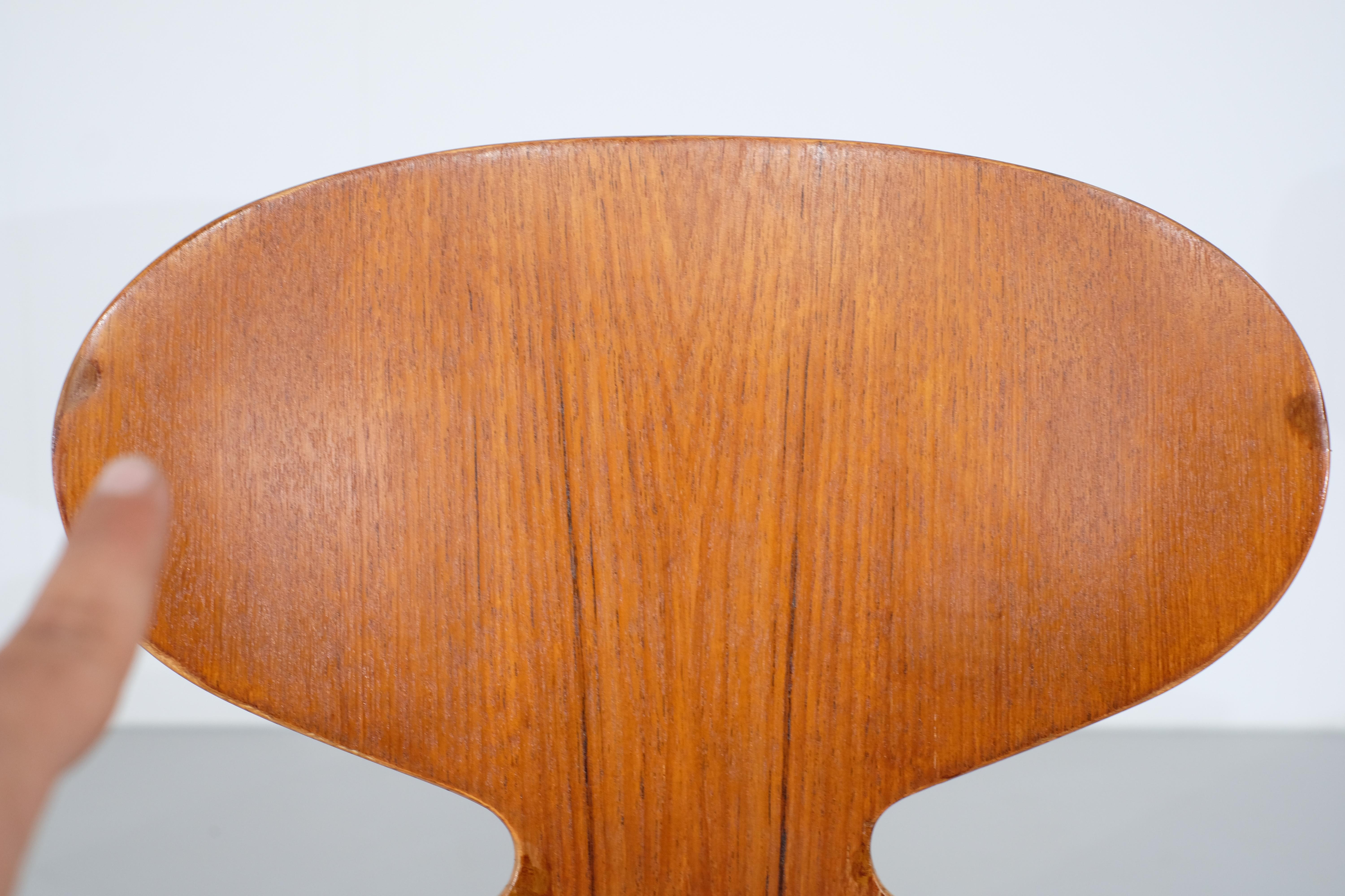 set di 4 sedie Ant modello 3100 in teak di Arne Jacobsen o Fritz Hansen - anni '50 in vendita 7