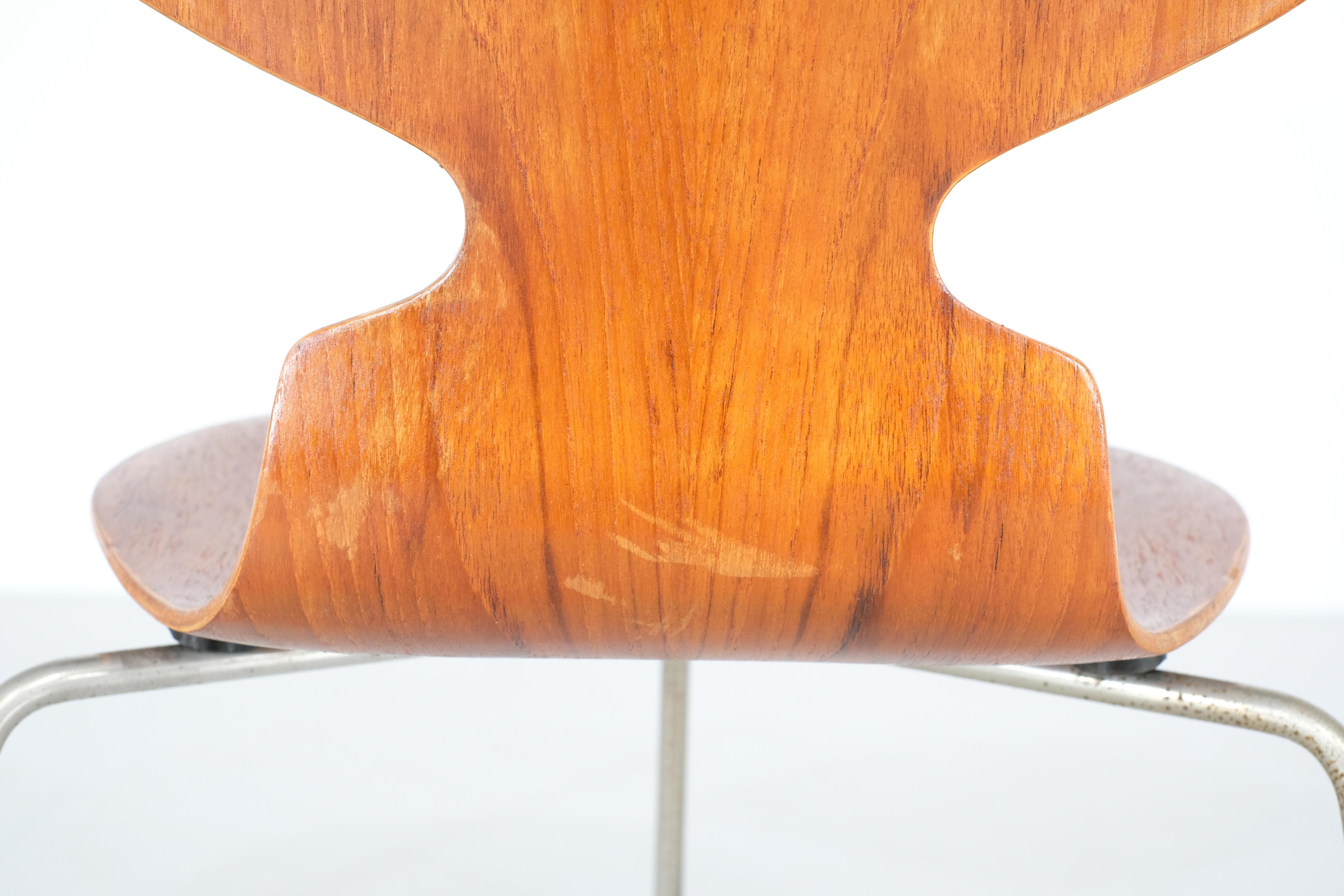XX secolo set di 4 sedie Ant modello 3100 in teak di Arne Jacobsen o Fritz Hansen - anni '50 in vendita