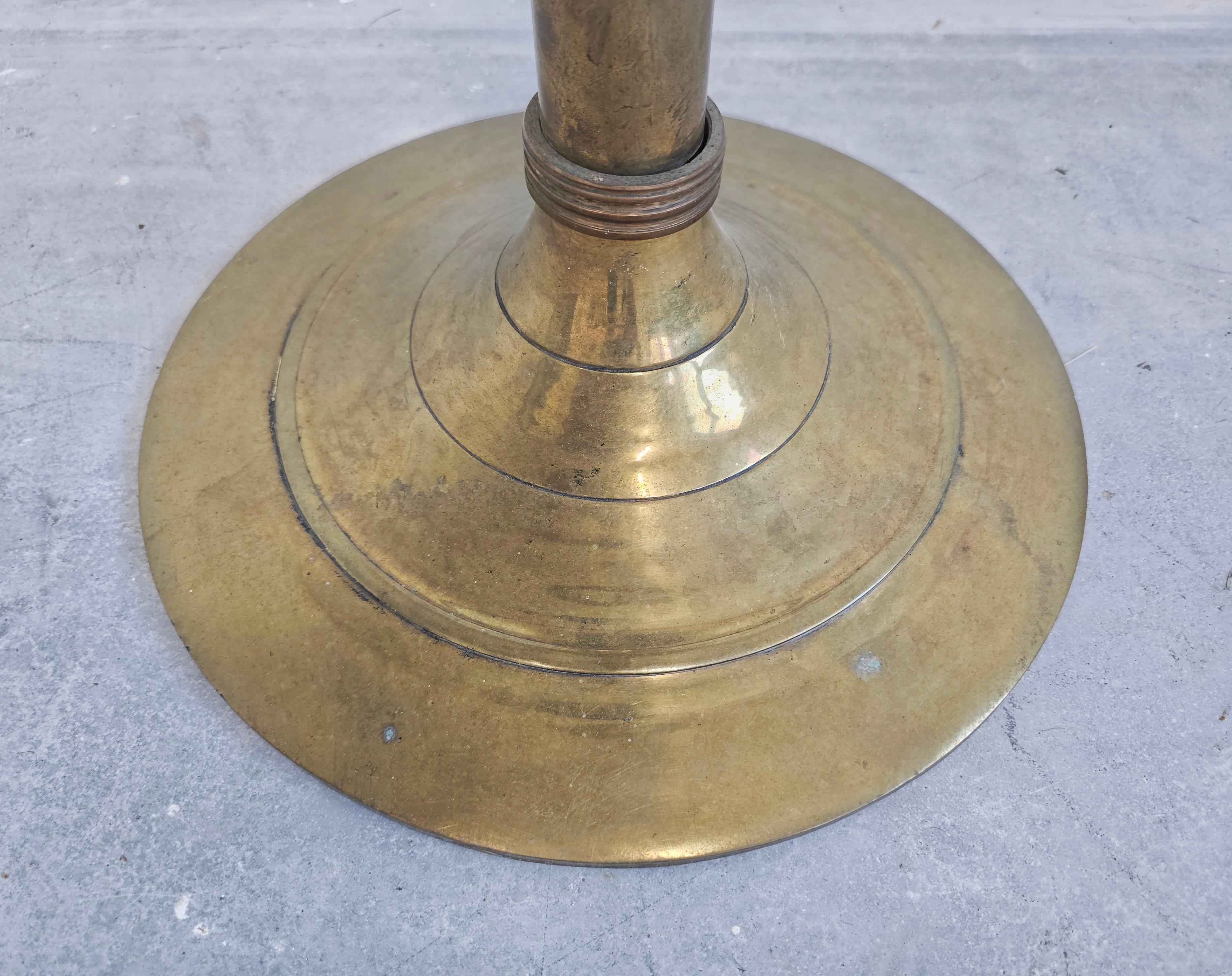 Ensemble de 4 tabourets de bar anciens en laiton massif épais, Autriche des années 1920 en vente 2