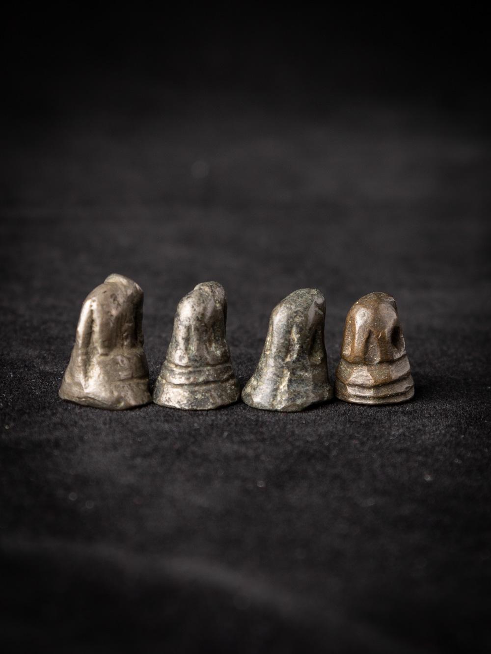 Set von 4 antiken Opiumgewichten aus Bronze aus Burma im Angebot 5