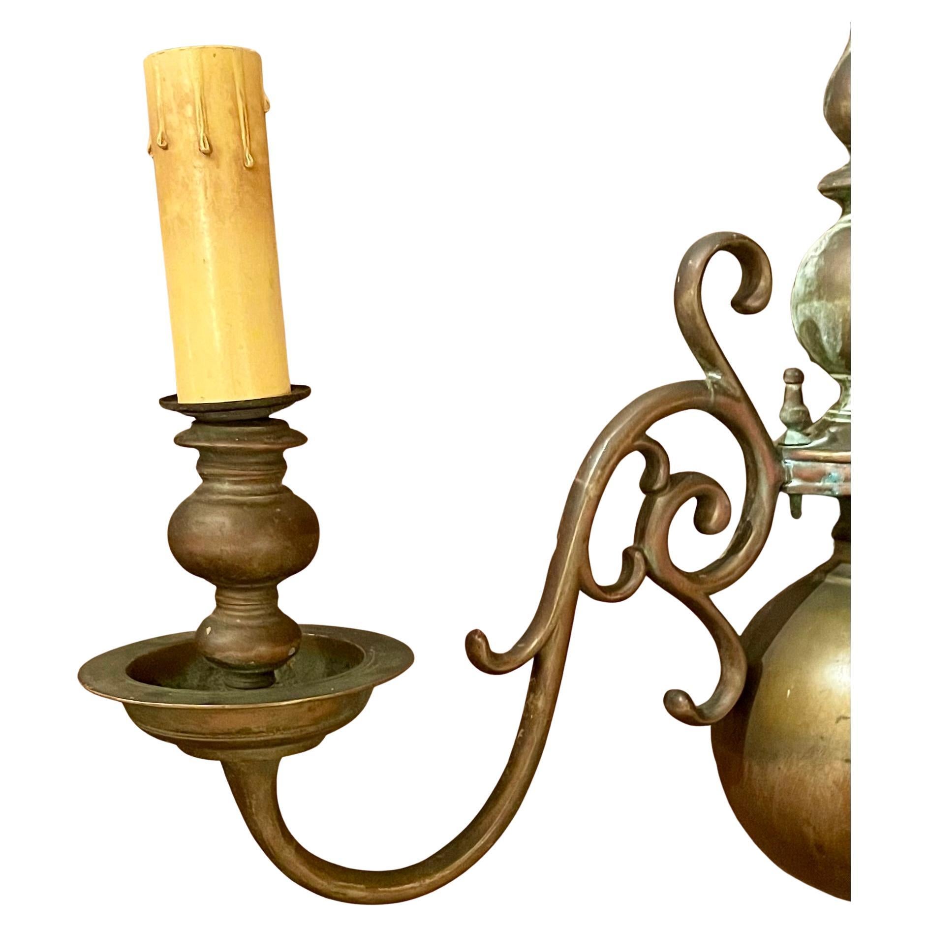 Set di 4 antiche lampade in ottone Queen Anne, circa 1870. In condizioni buone in vendita a New Orleans, LA
