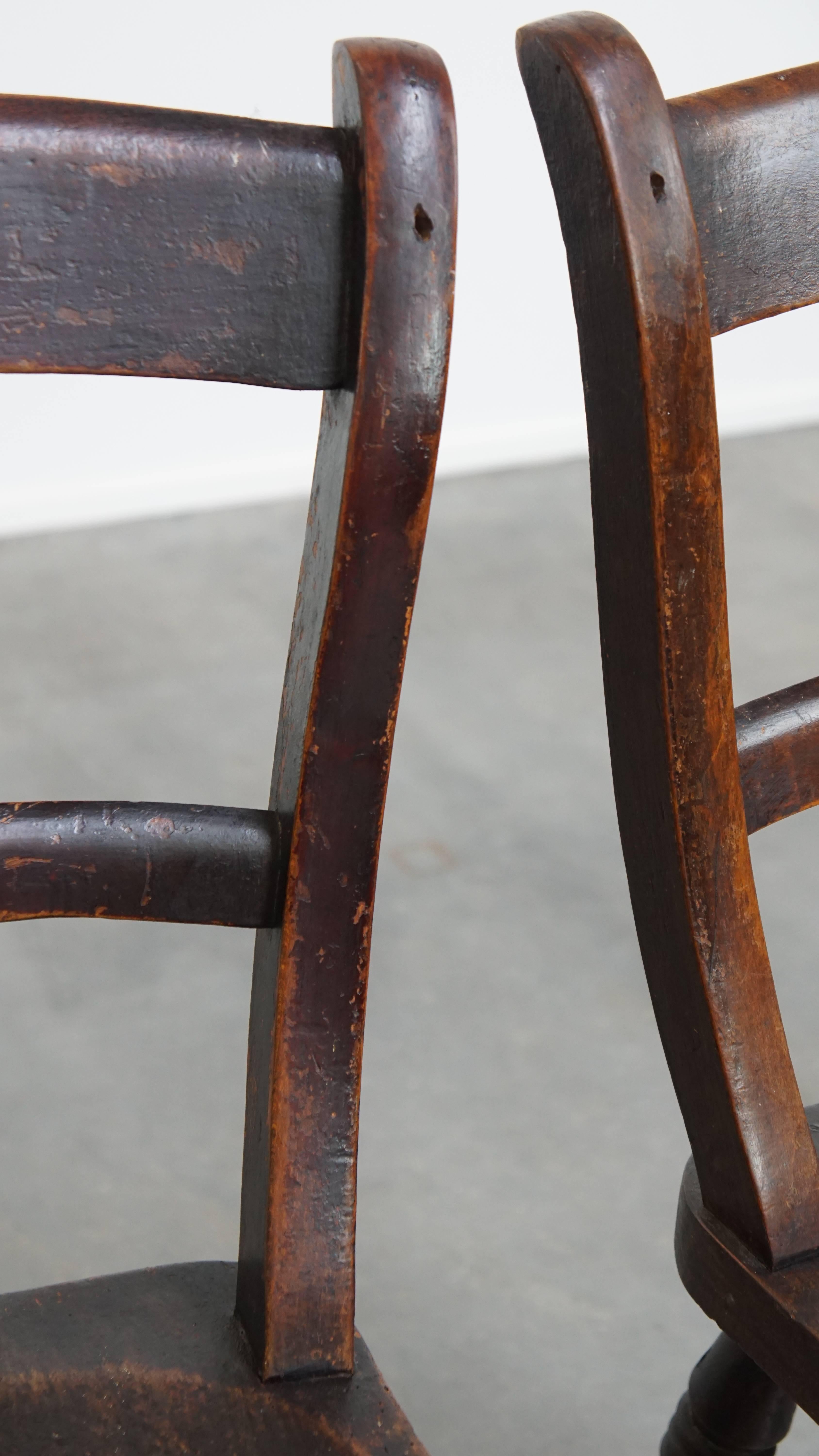 Ensemble de 4 chaises de cuisine et de salle à manger Oxford anglaises anciennes en vente 3