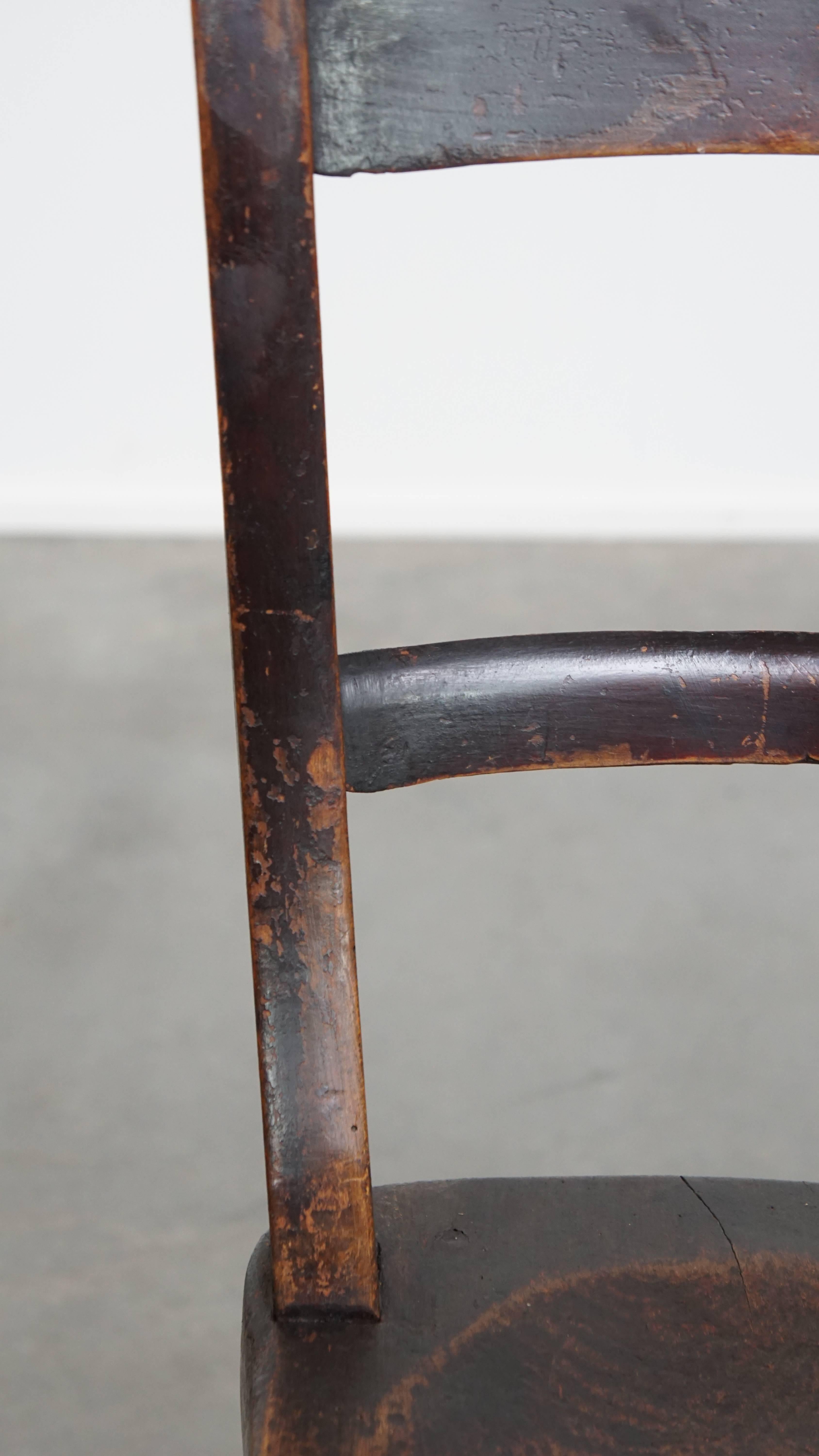 Ensemble de 4 chaises de cuisine et de salle à manger Oxford anglaises anciennes en vente 4